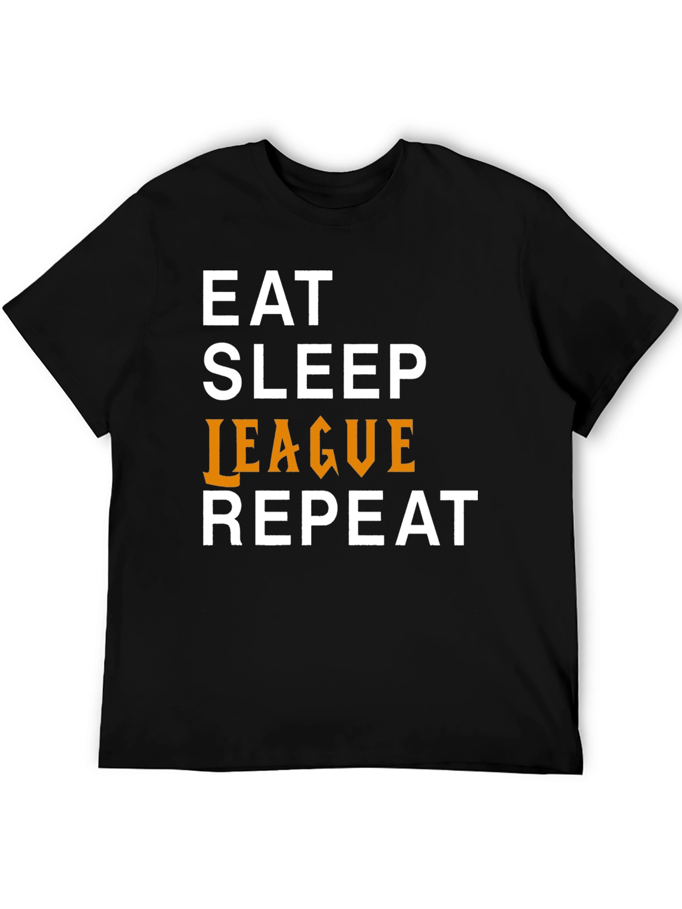 Eat Sleep League Repeat Graphic Tee - Black