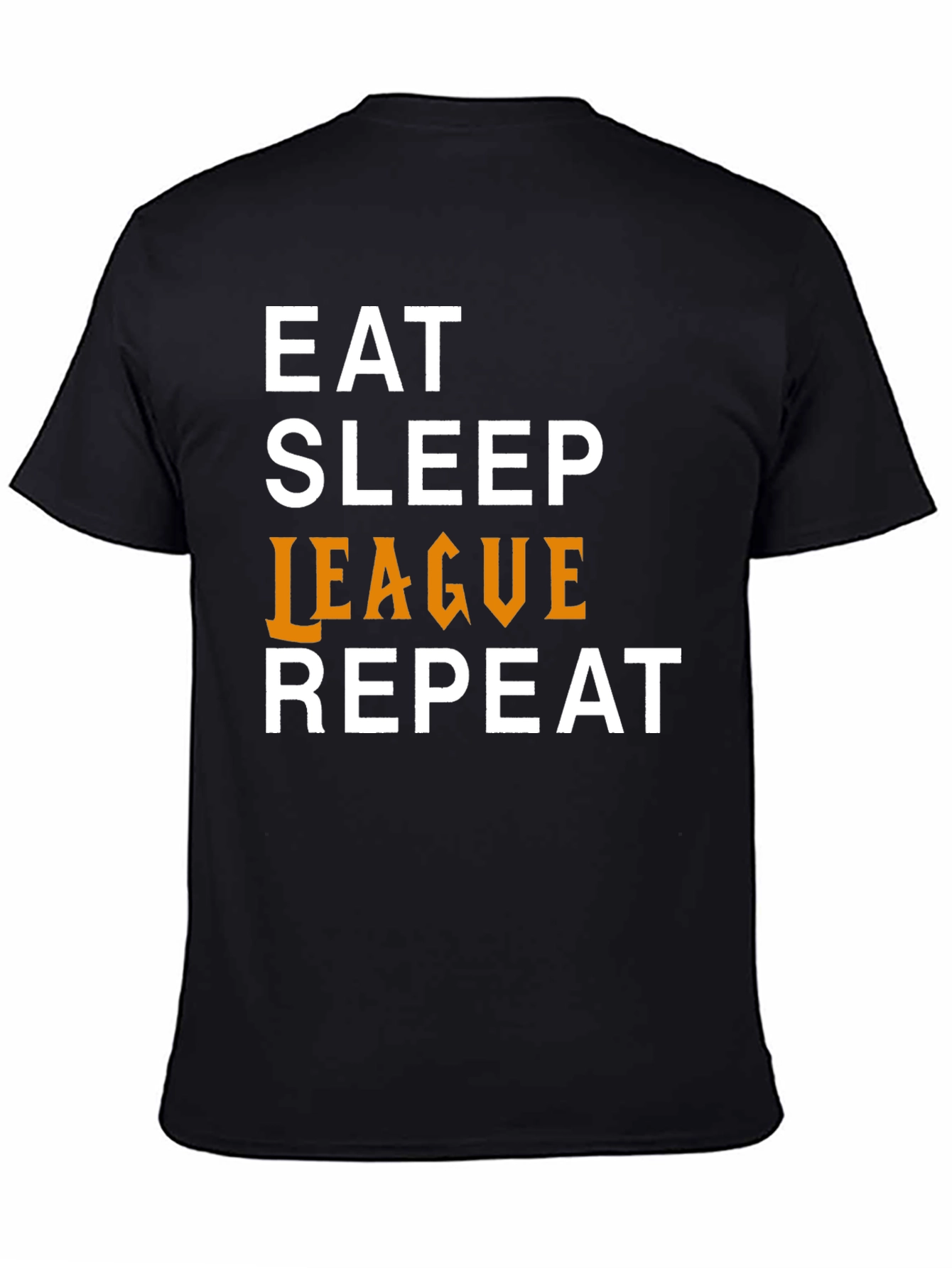 Eat Sleep League Repeat Graphic Tee - Black