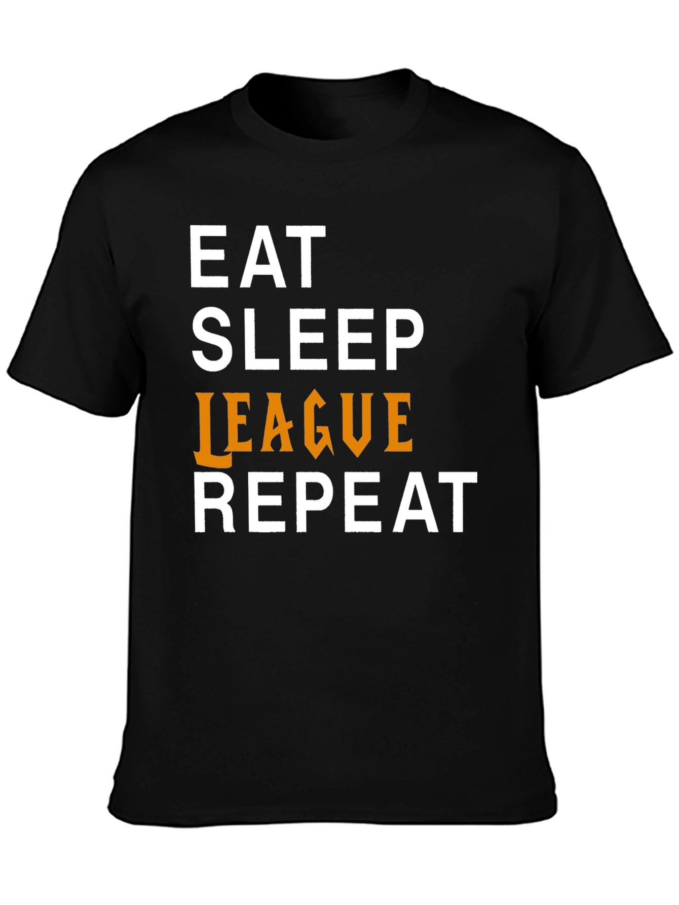 Eat Sleep League Repeat Graphic Tee - Black