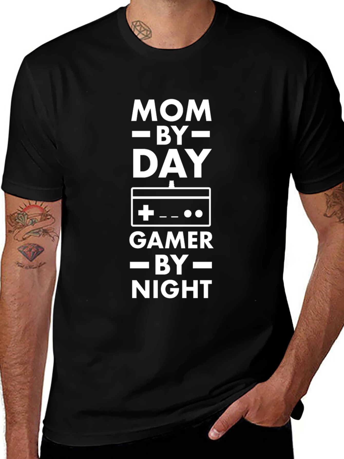 Mom By Day Gamer By Night Graphic Tee