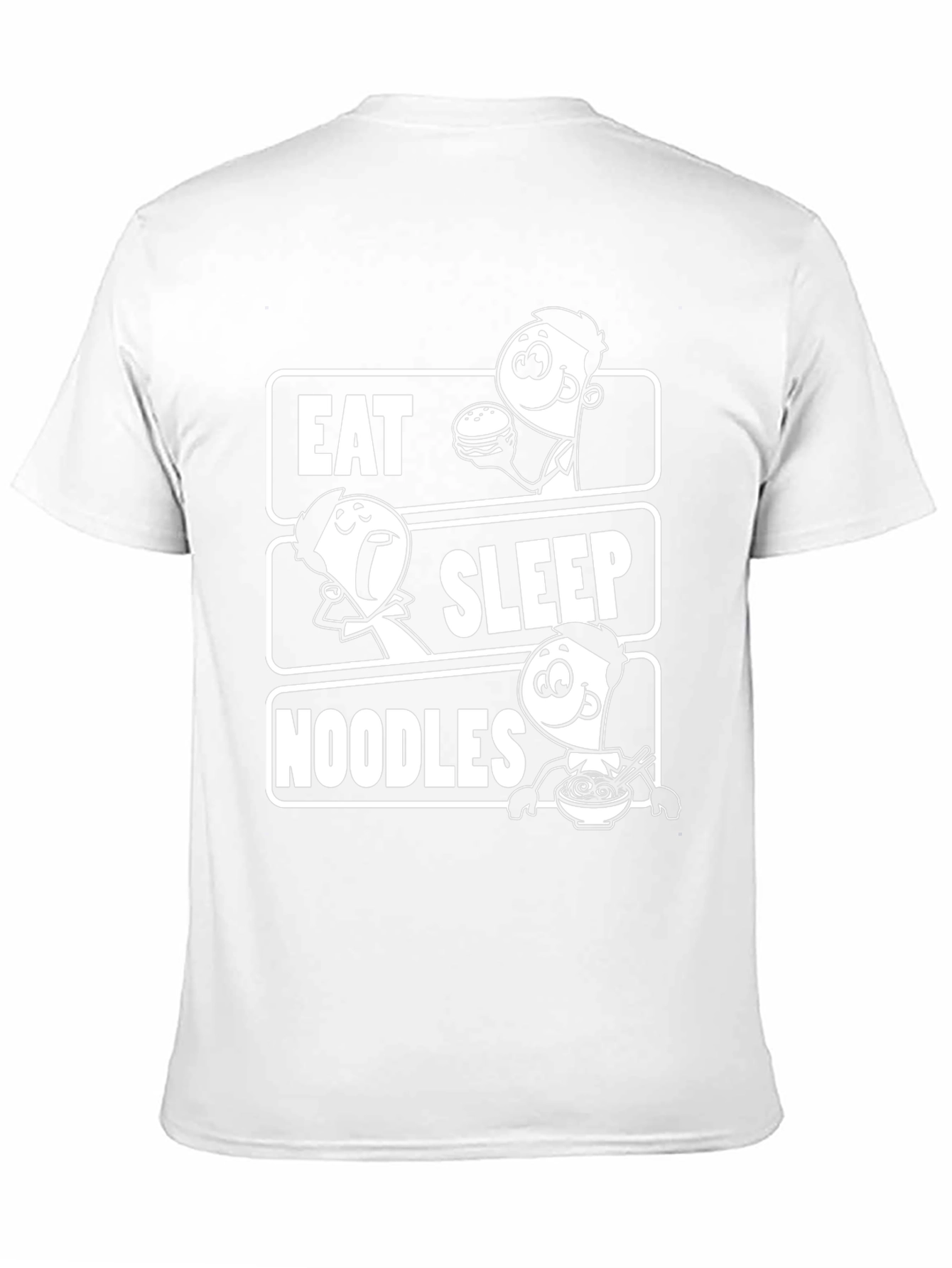 Eat Sleep Noodles Graphic Tee -  Black Unisex T-Shirt