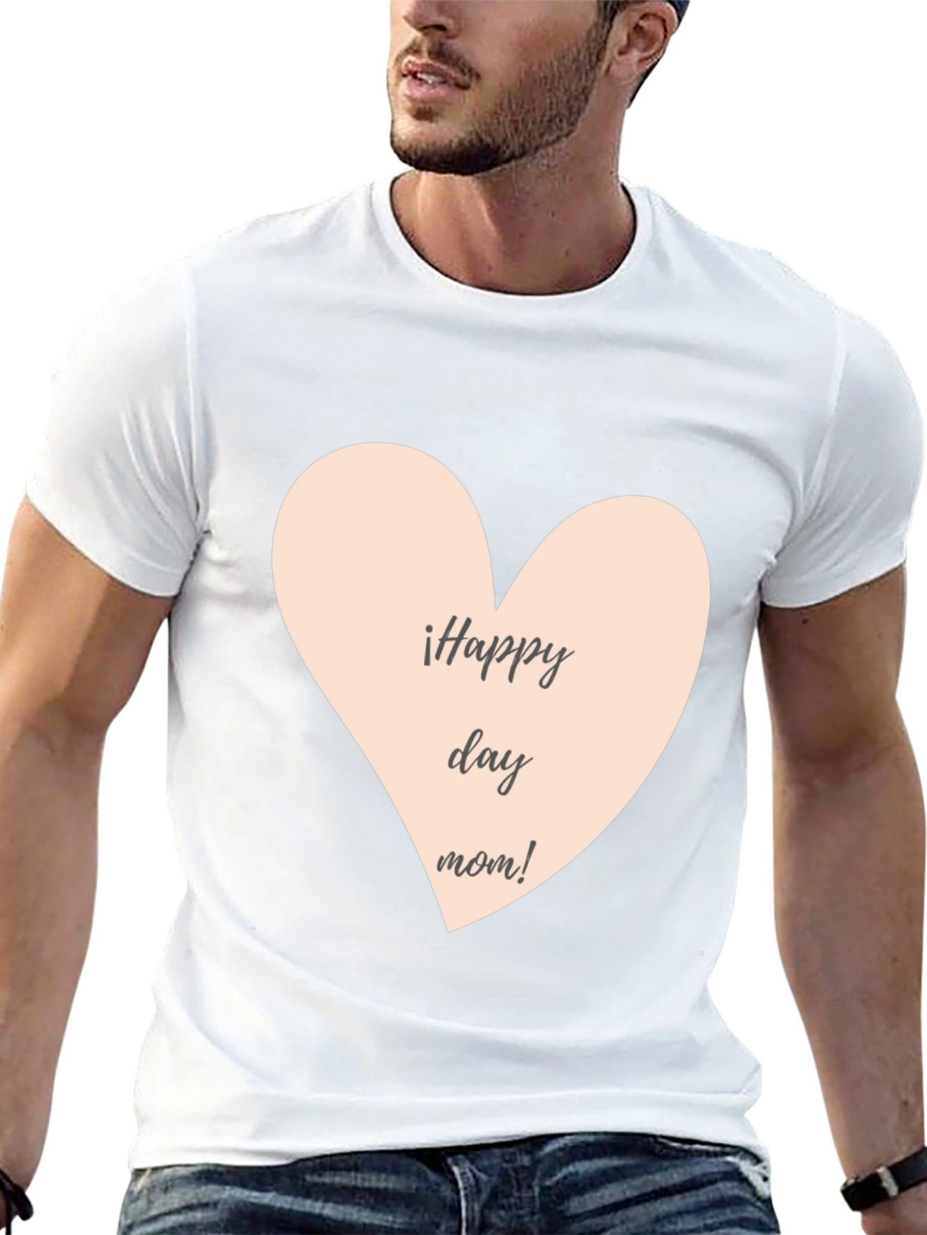Happy Day Mom T-Shirt - Black Crew Neck