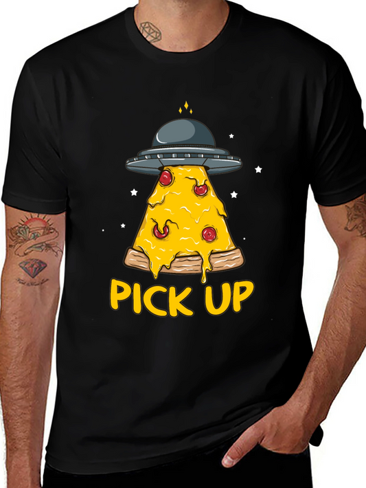 Pizza Pick Up Alien UFO T-Shirt