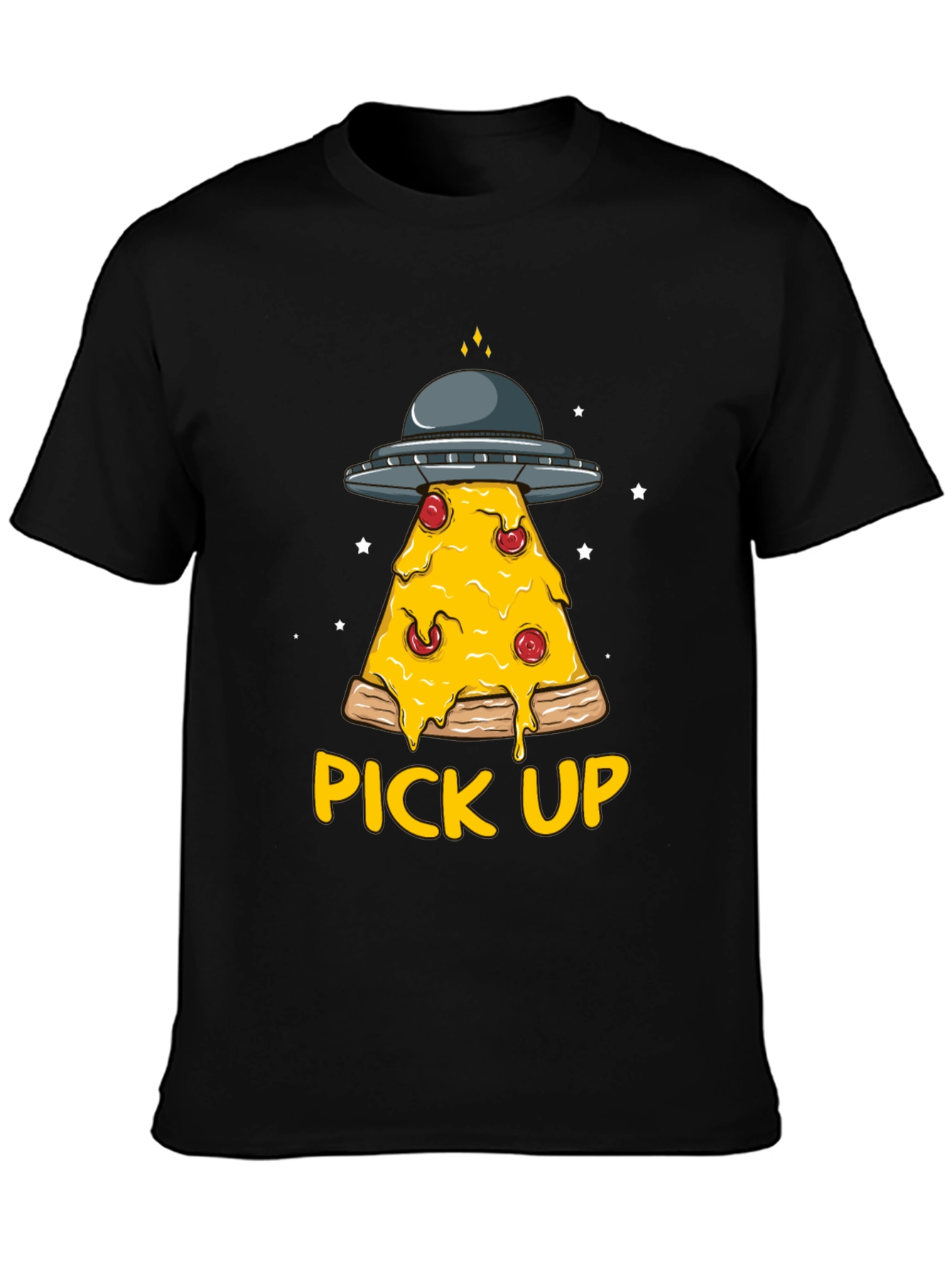 Pizza Pick Up Alien UFO T-Shirt