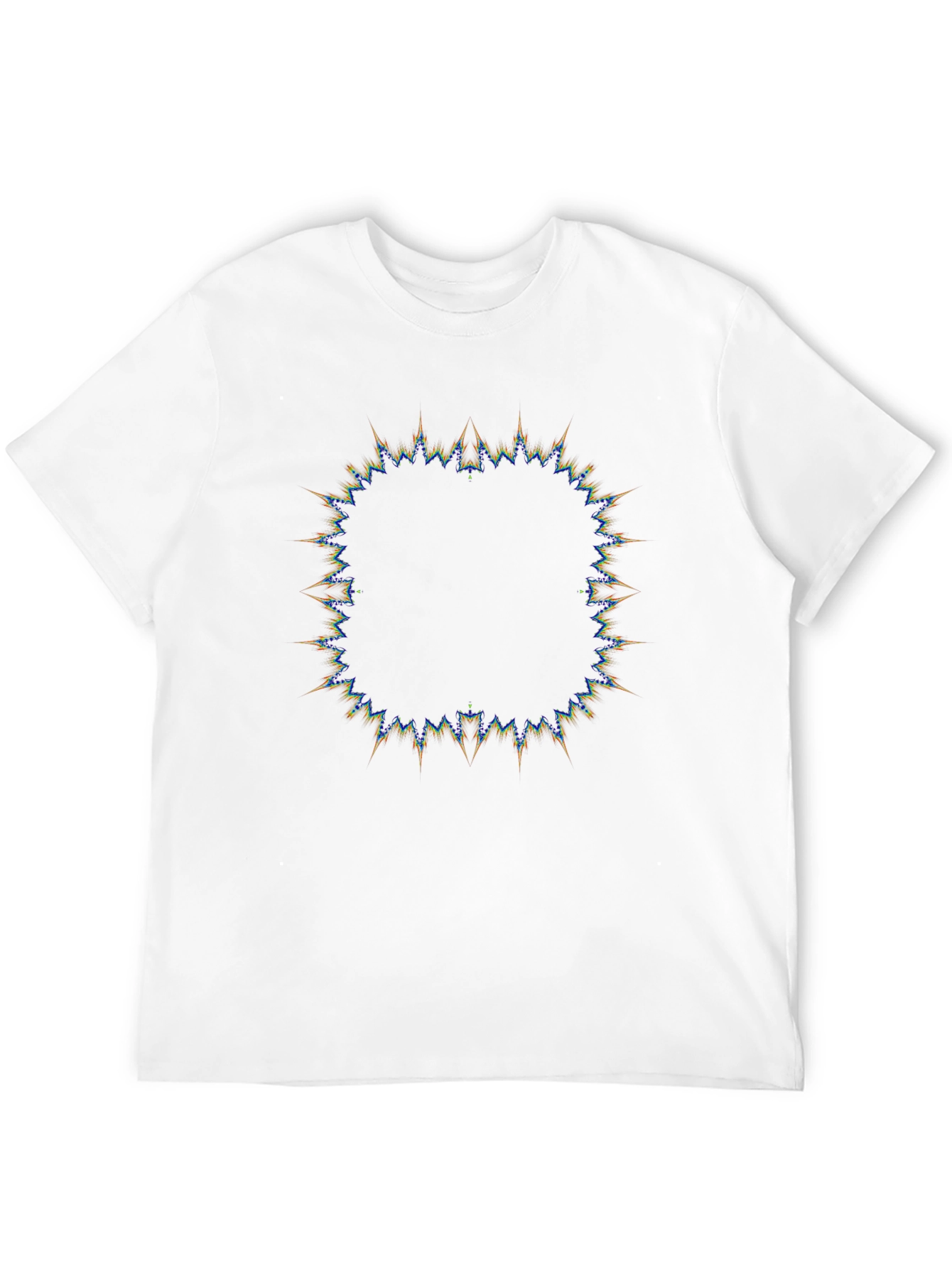 Abstract Sunburst Graphic Black T-Shirt