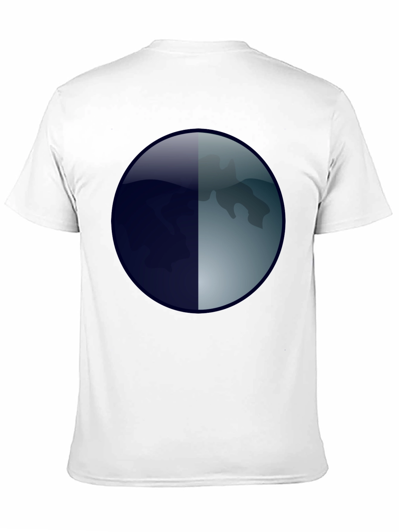 Abstract Moon Graphic T-Shirt - Mens Black Tee