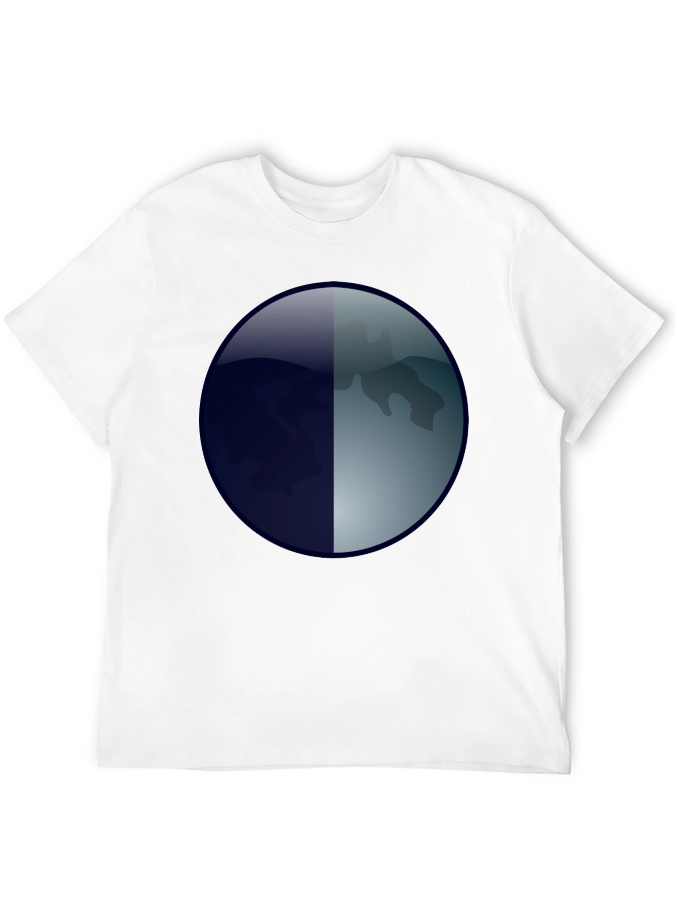 Abstract Moon Graphic T-Shirt - Mens Black Tee