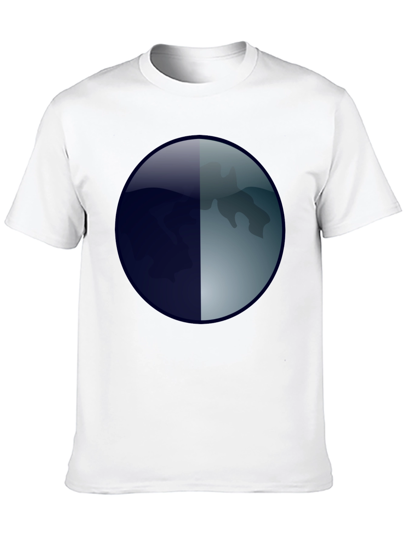 Abstract Moon Graphic T-Shirt - Mens Black Tee