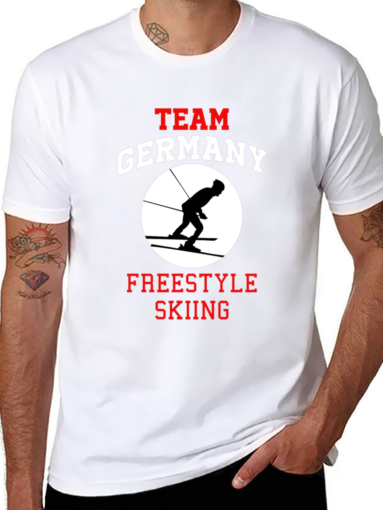 Team Germany Freestyle Skiing Black Graphic Tee
