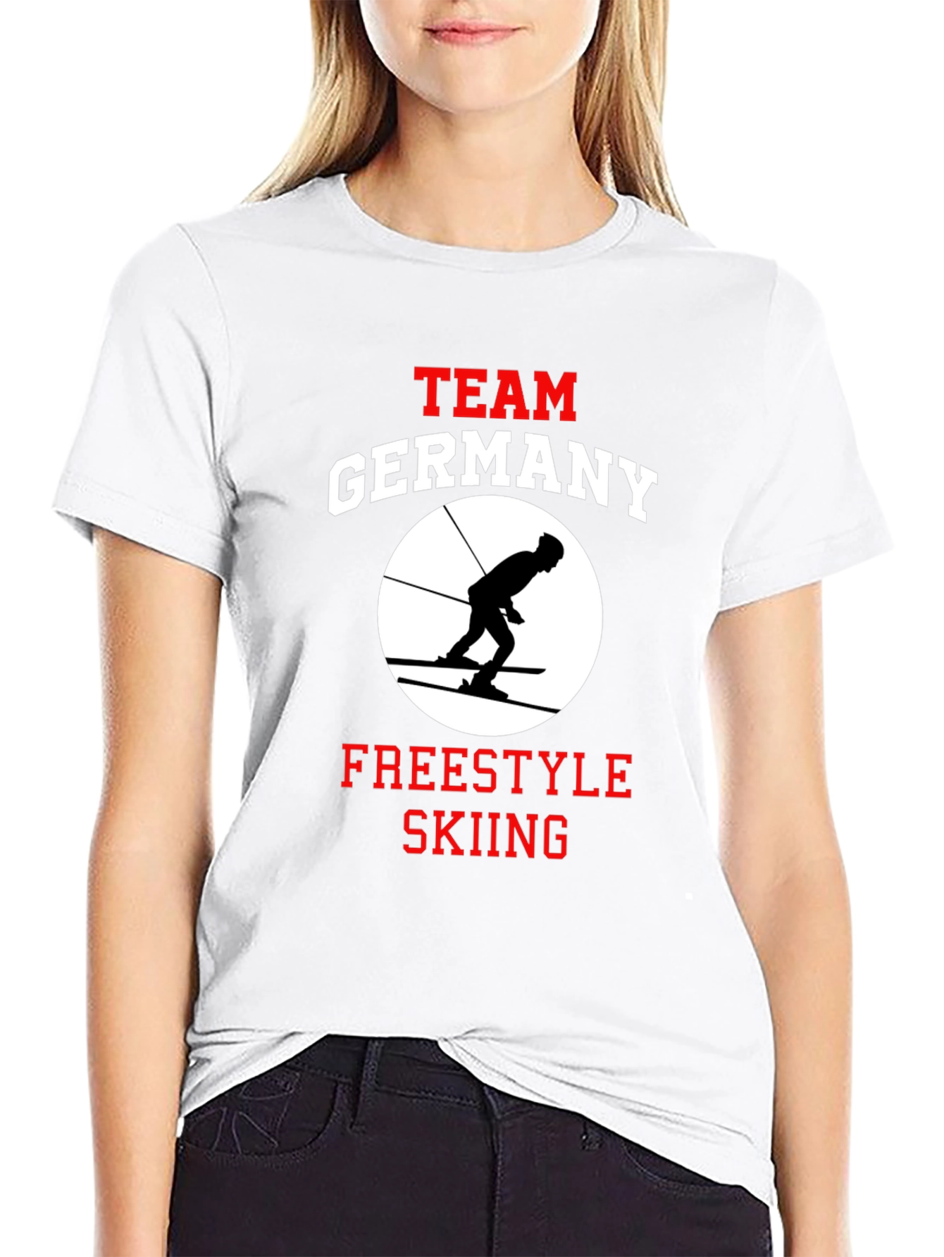 Team Germany Freestyle Skiing Black Graphic Tee