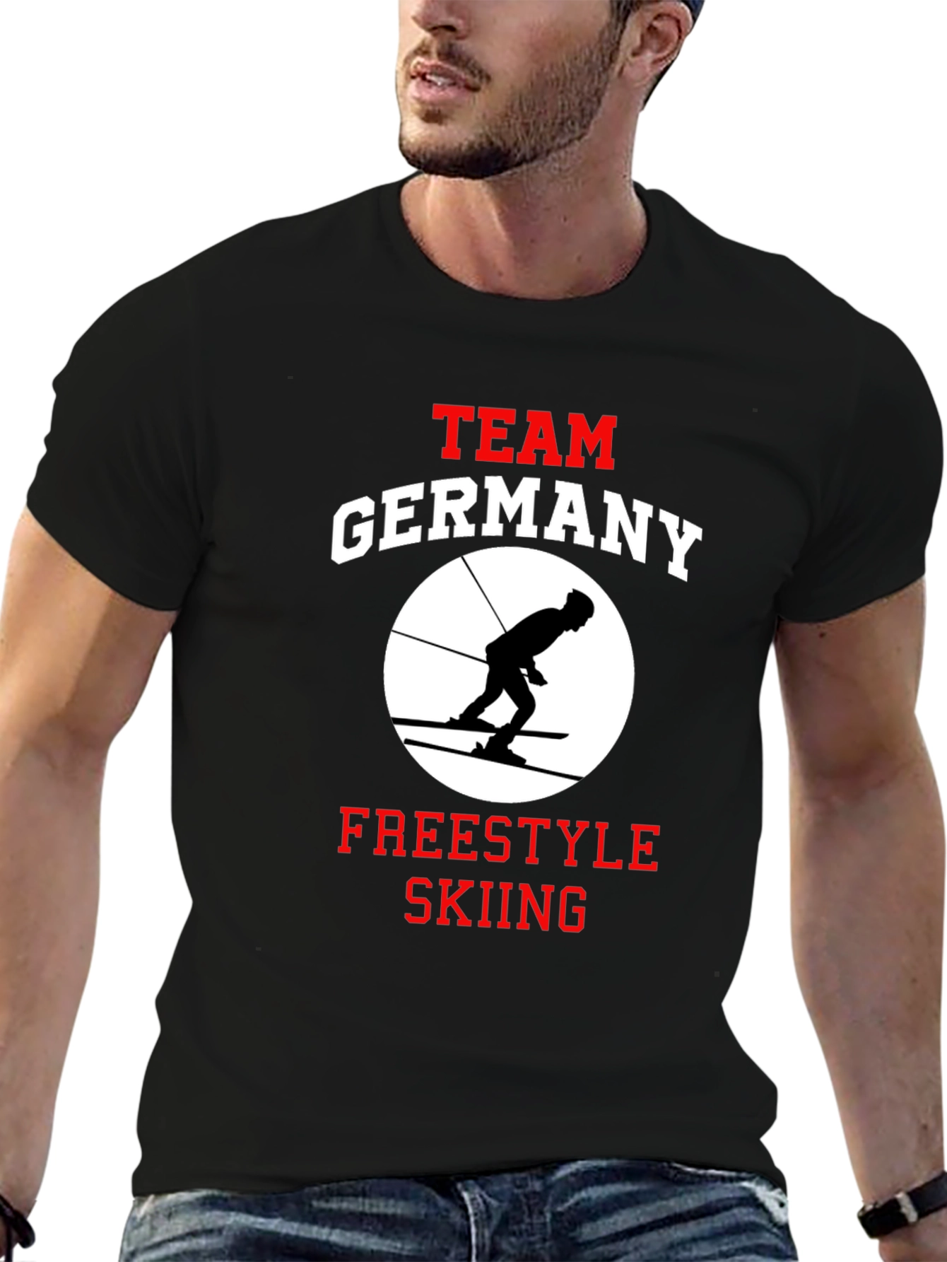 Team Germany Freestyle Skiing Black Graphic Tee
