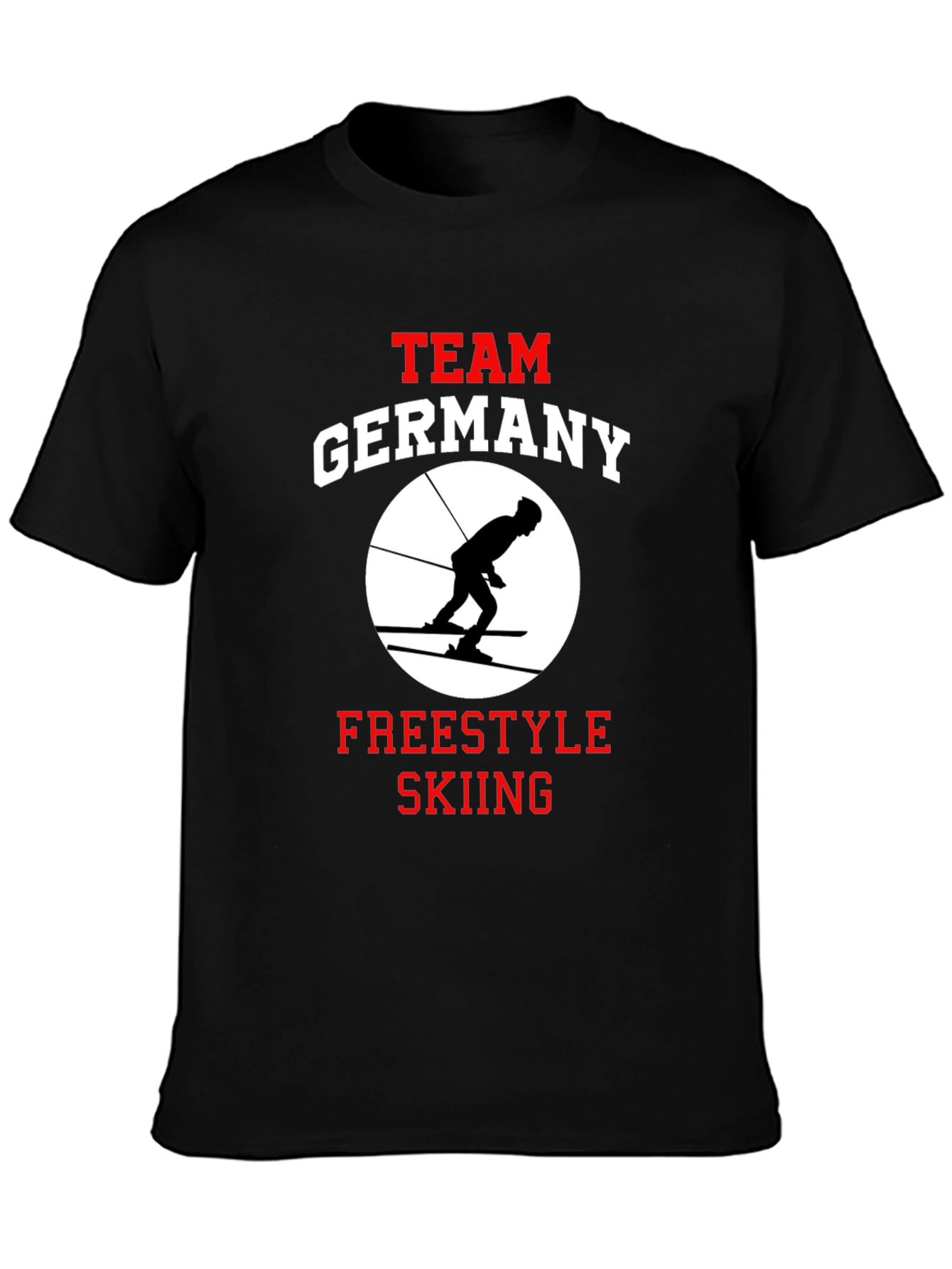 Team Germany Freestyle Skiing Black Graphic Tee