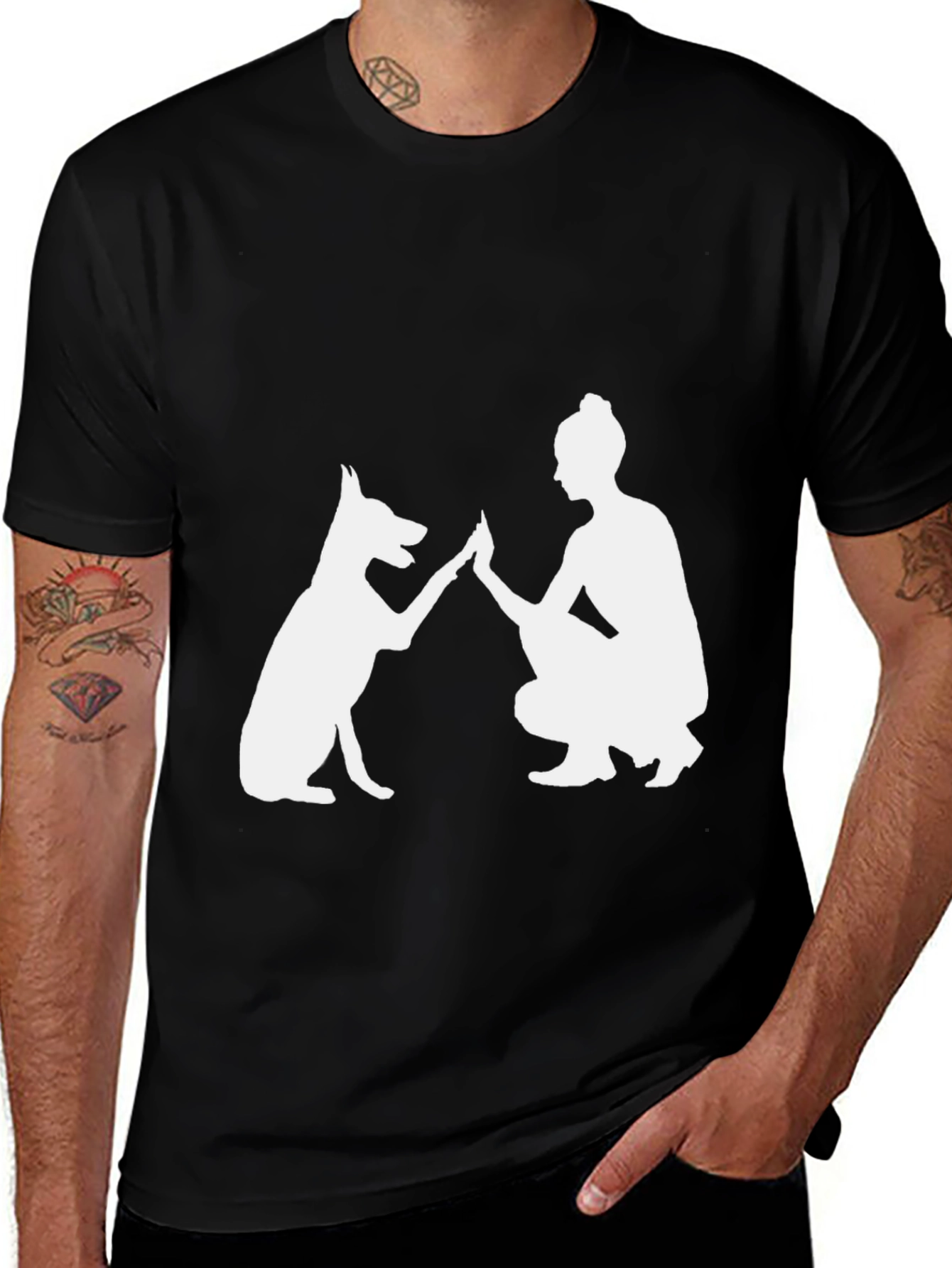 Mans Best Friend Graphic Tee - Black