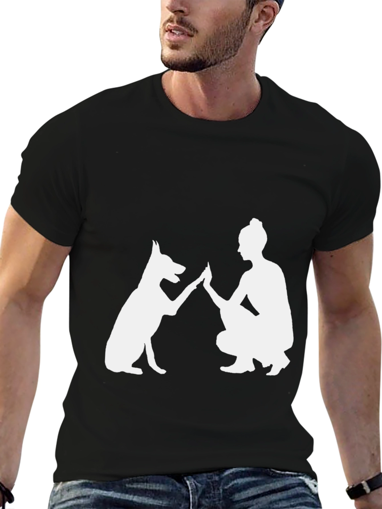 Mans Best Friend Graphic Tee - Black