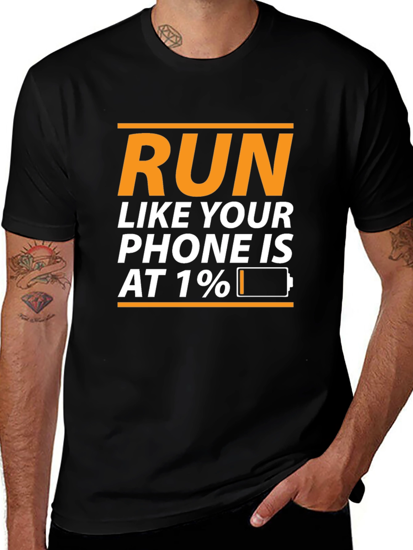 Run Like Your Phone Is At 1% T-Shirt