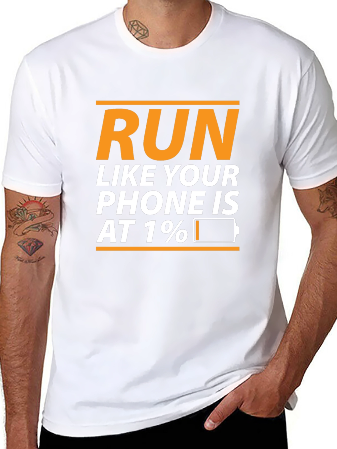 Run Like Your Phone Is At 1% T-Shirt