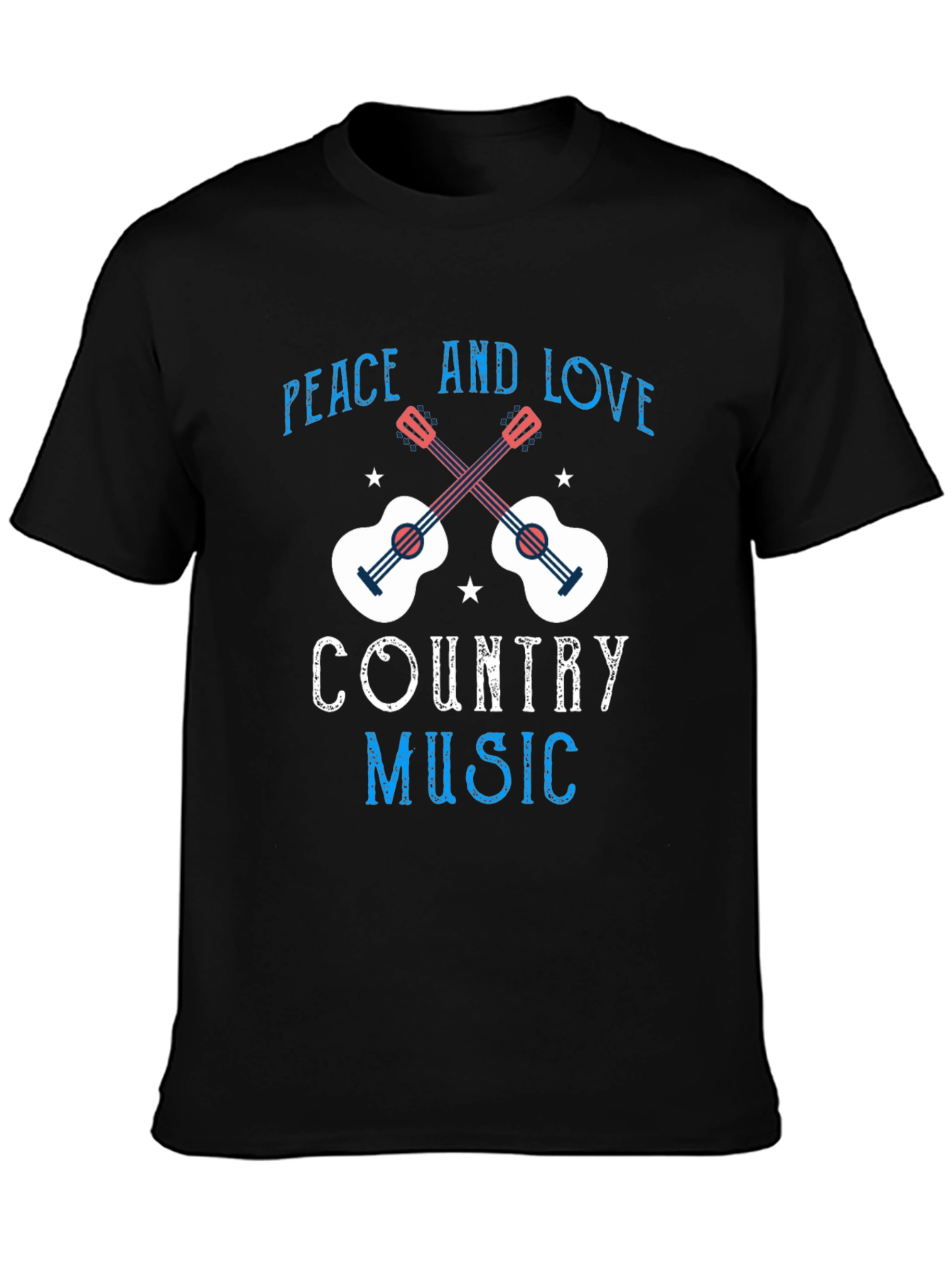 Country Music Peace & Love Graphic Tee