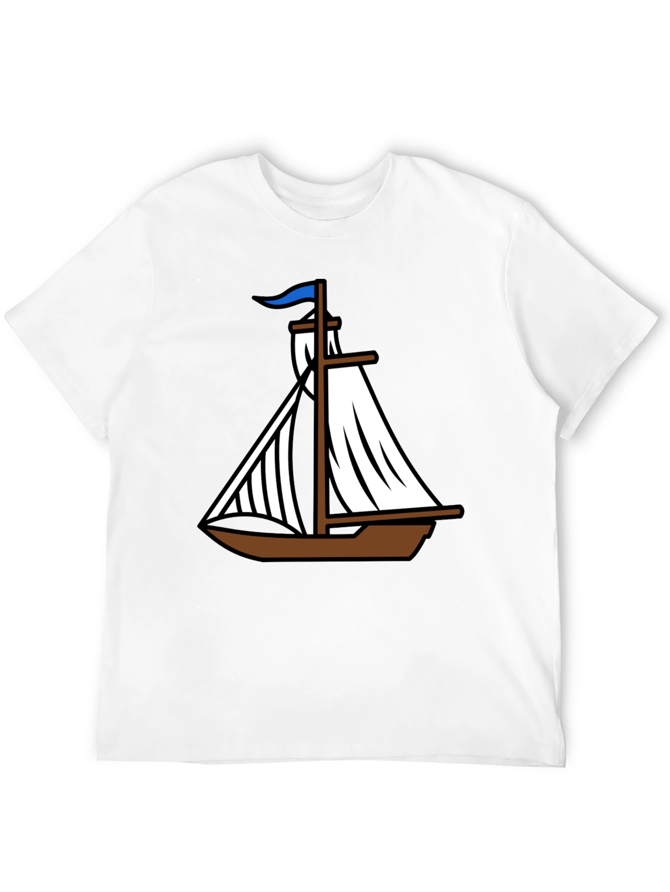 Nautical Sailboat Graphic Tee - Classic Boating Style