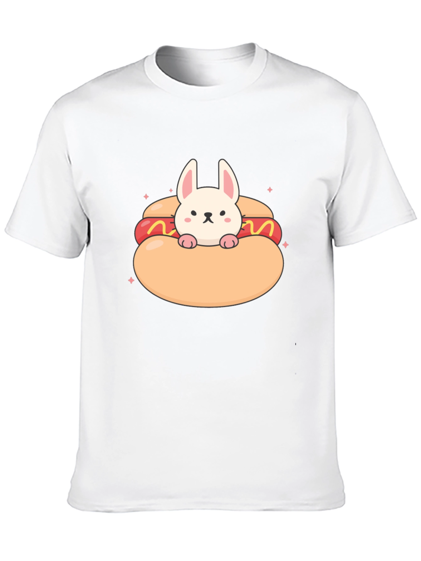 Bunny in a Hotdog T-Shirt: Cute & Comfy Tee