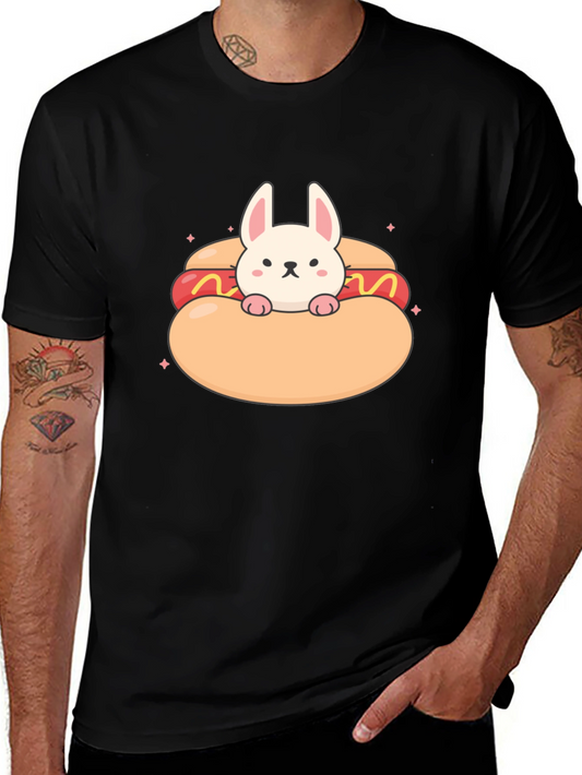 Bunny in a Hotdog T-Shirt: Cute & Comfy Tee