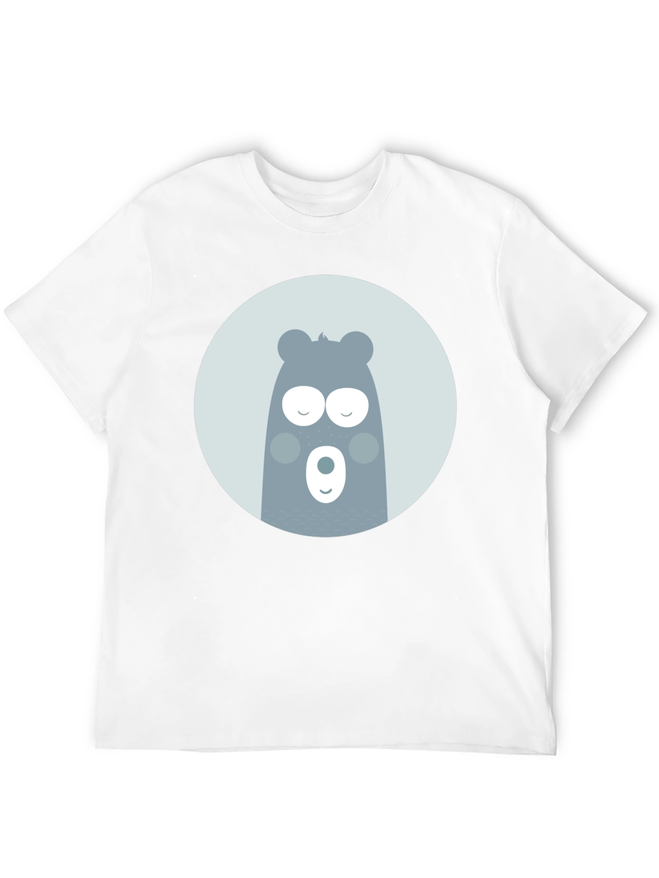 Cute Bear Graphic Black T-Shirt