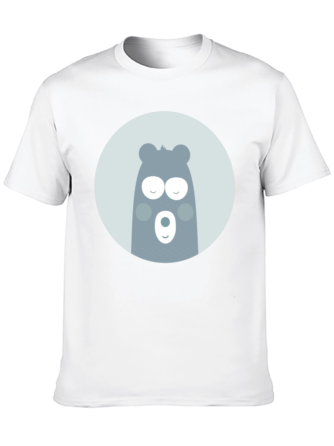 Cute Bear Graphic Black T-Shirt