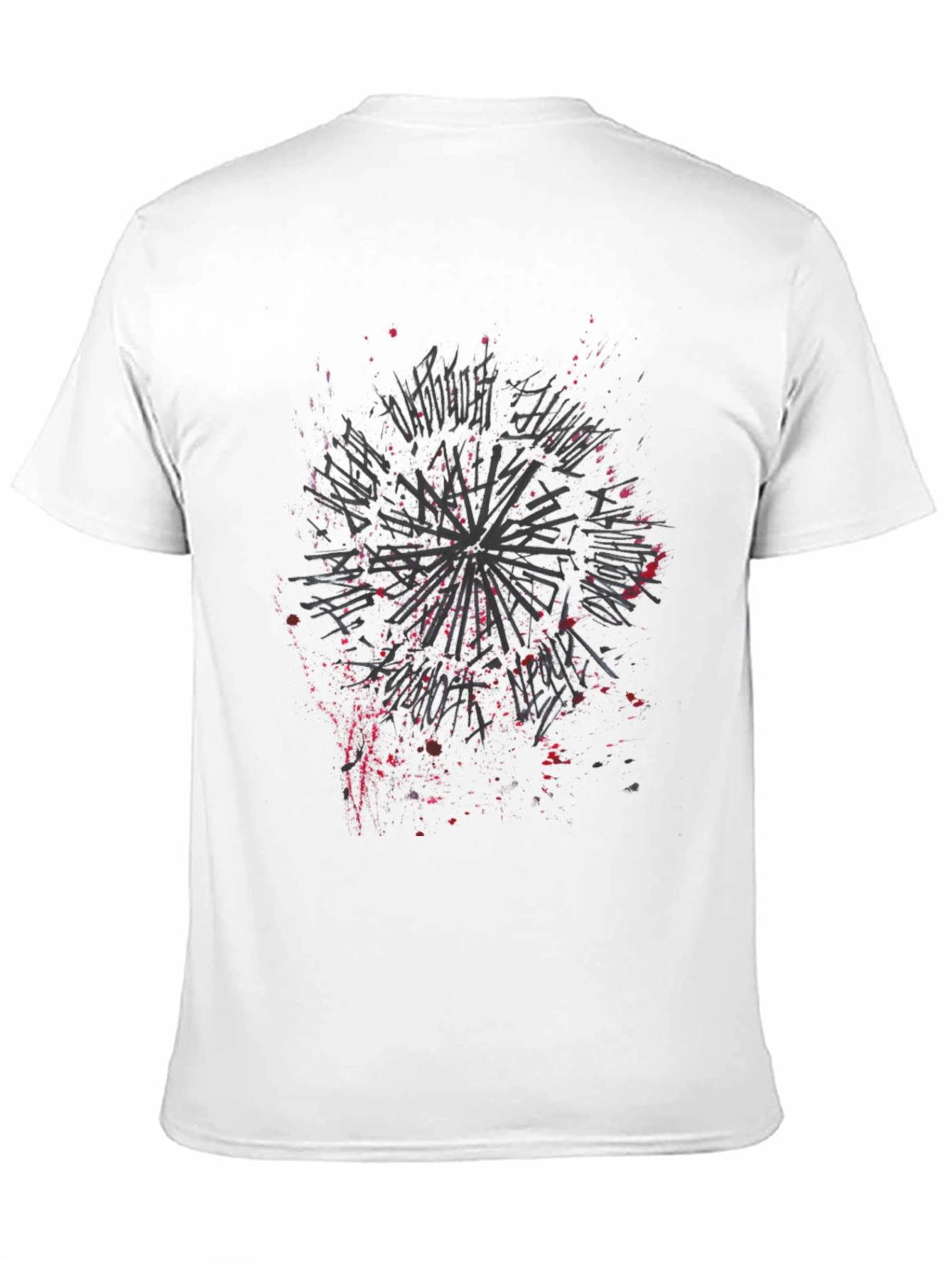 Edgy Graphic Tee - Abstract Splatter Design