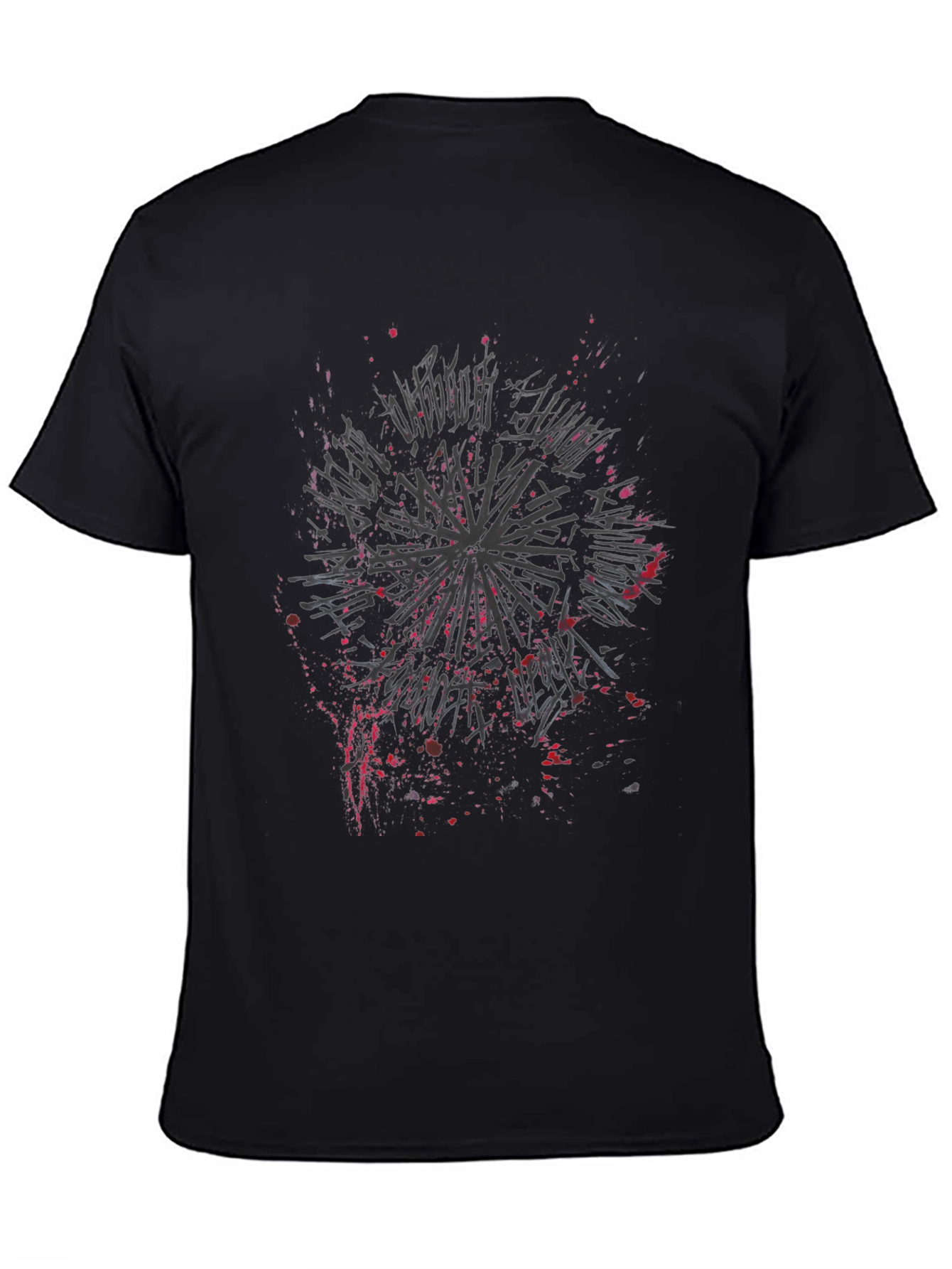 Edgy Graphic Tee - Abstract Splatter Design