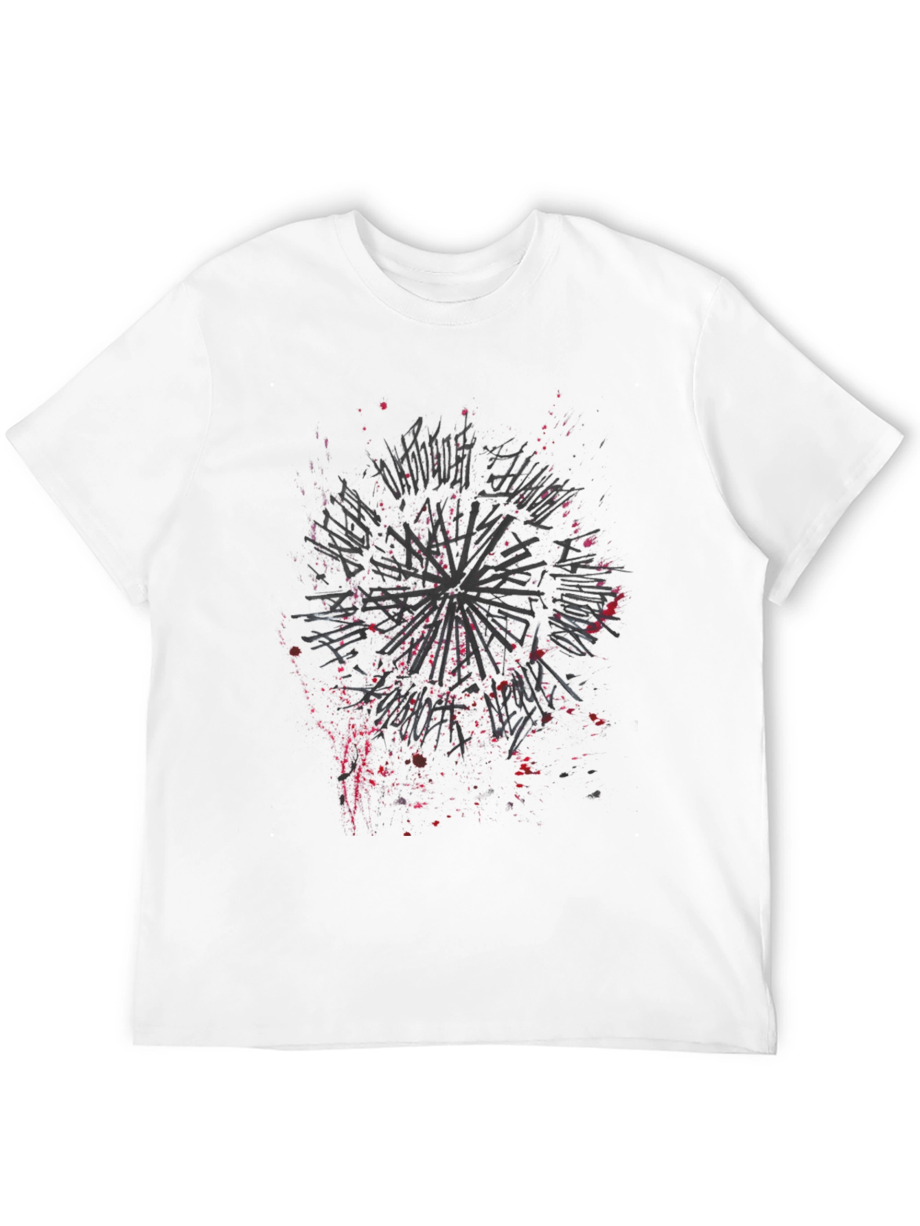 Edgy Graphic Tee - Abstract Splatter Design