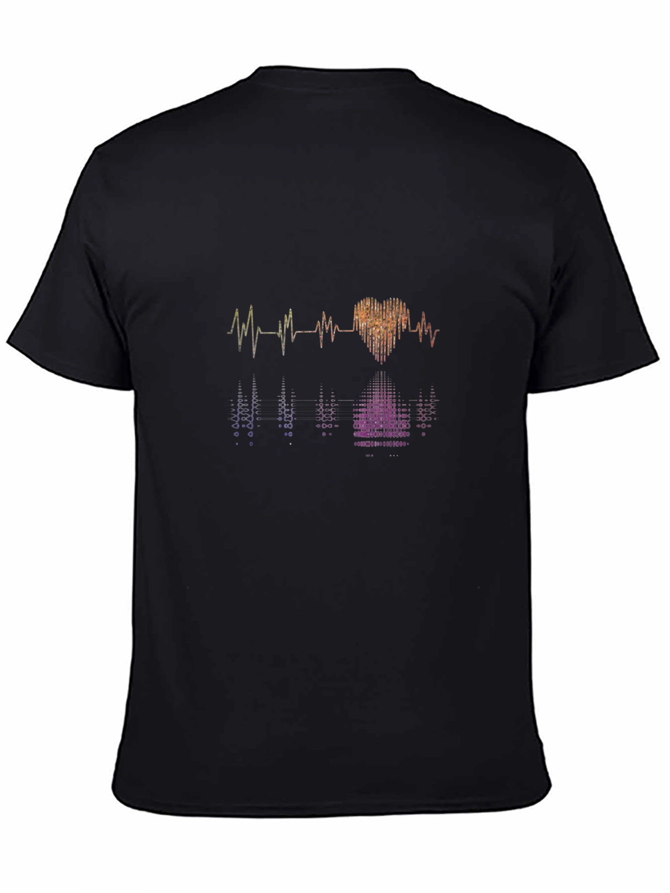 Heartbeat Graphic Tee - Stylish Black Cotton T-Shirt