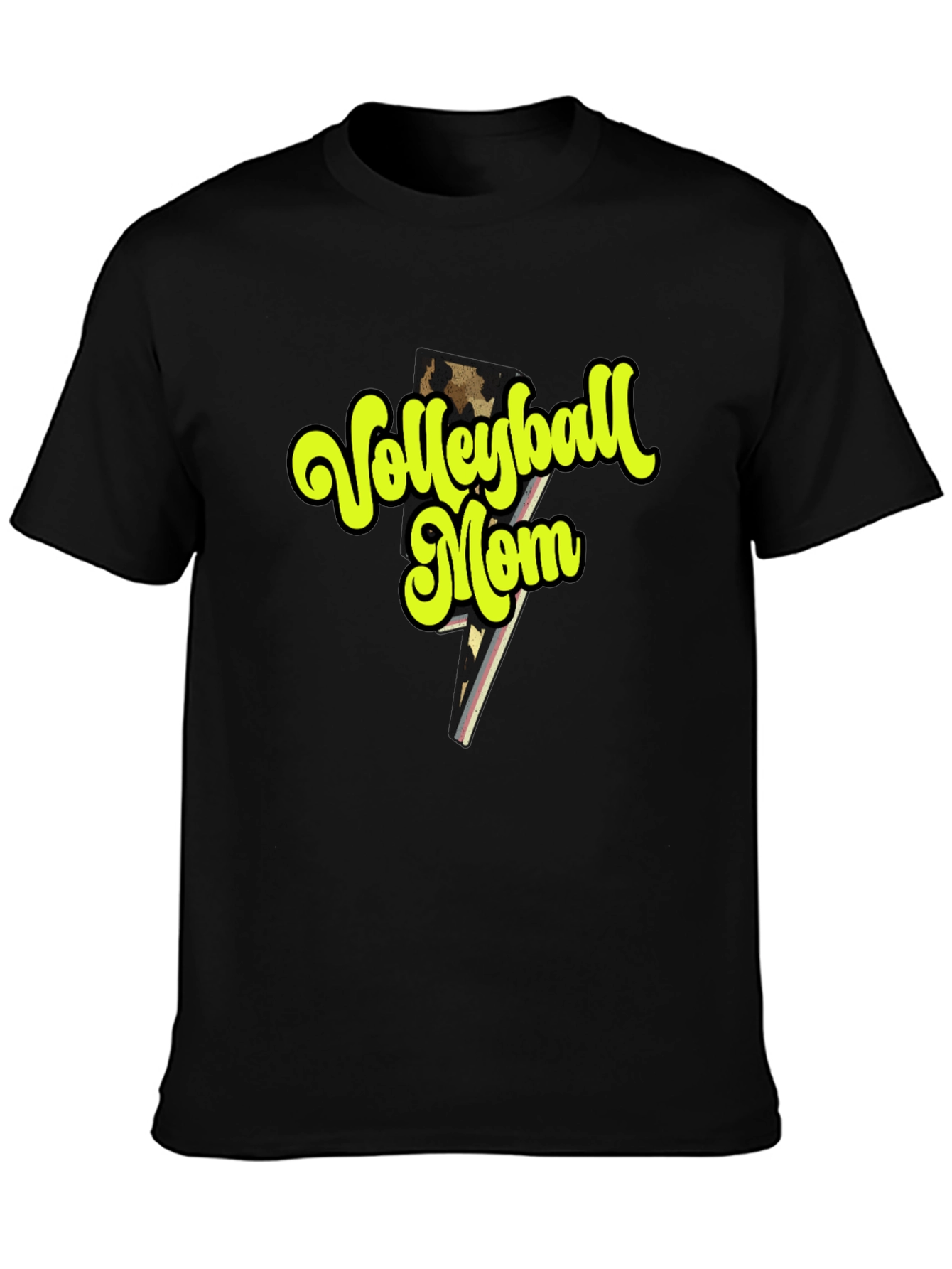 Volleyball Mom Graphic Tee - Black