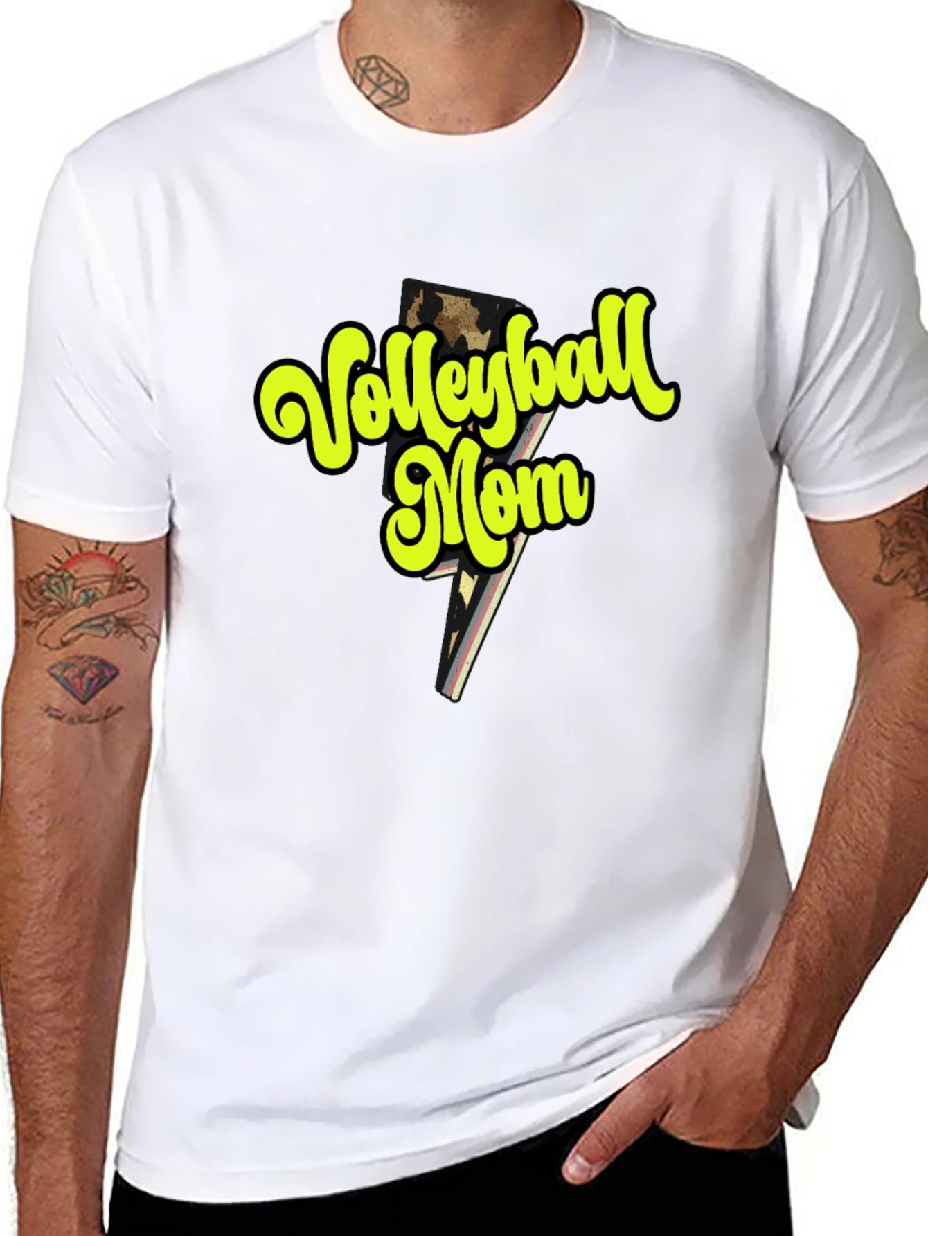 Volleyball Mom Graphic Tee - Black