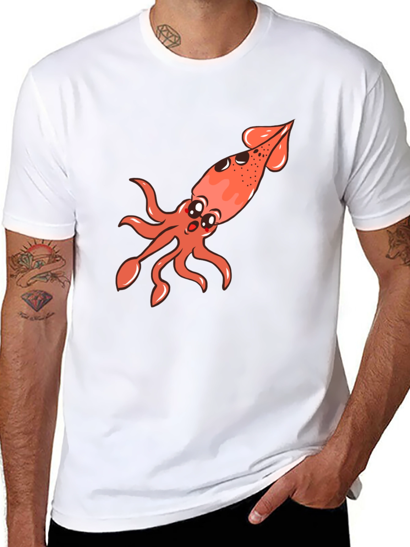 Squid Graphic Tee - Black Unisex T-Shirt