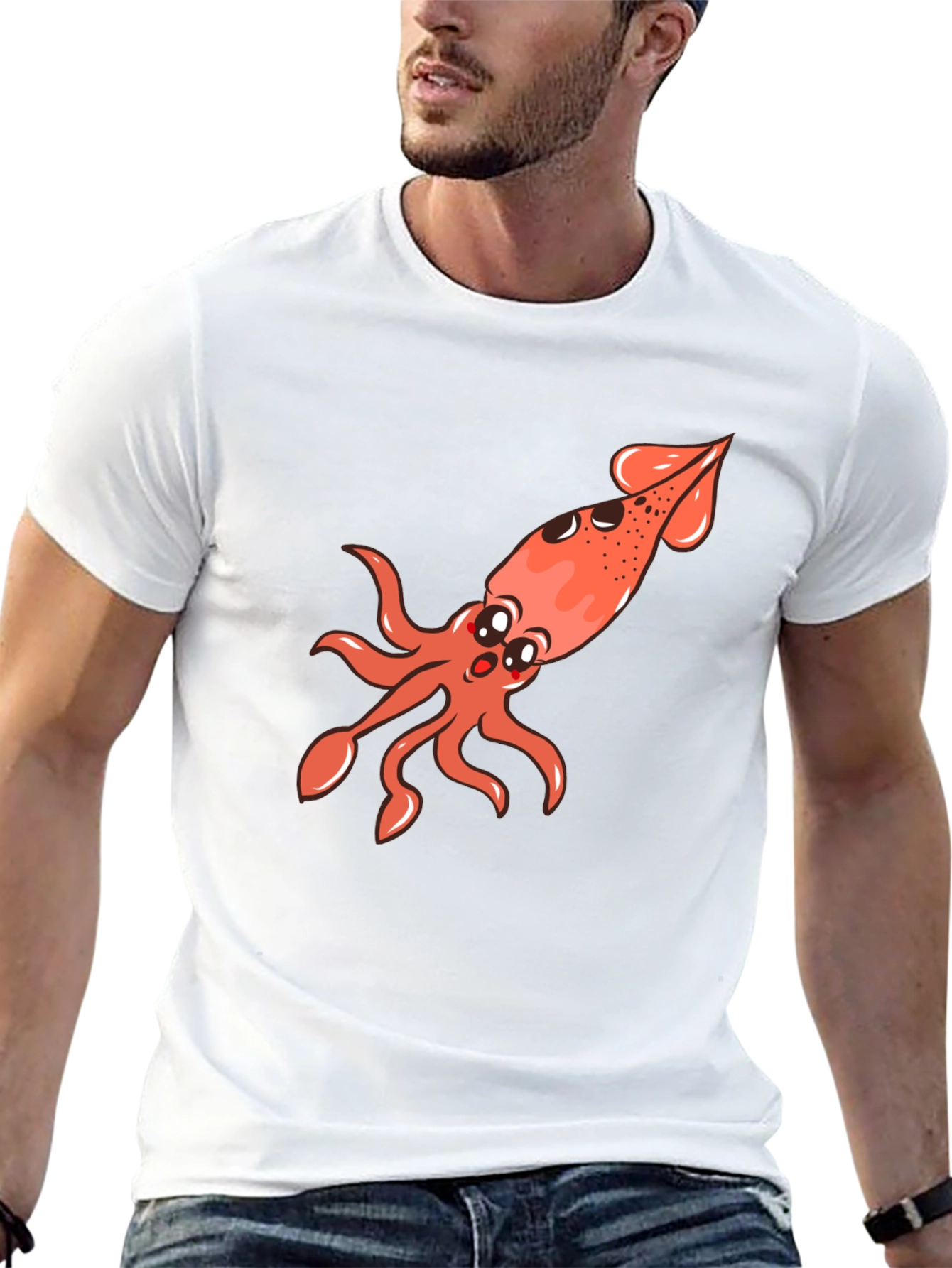 Squid Graphic Tee - Black Unisex T-Shirt