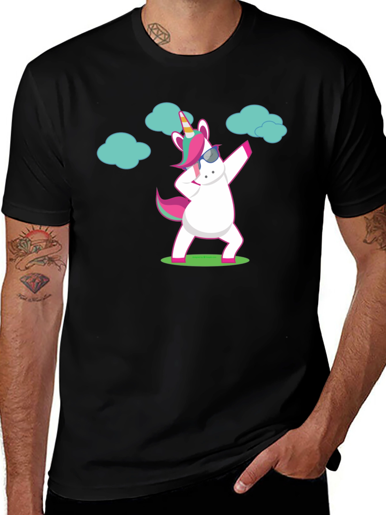 Unicorn Dab Black T-Shirt