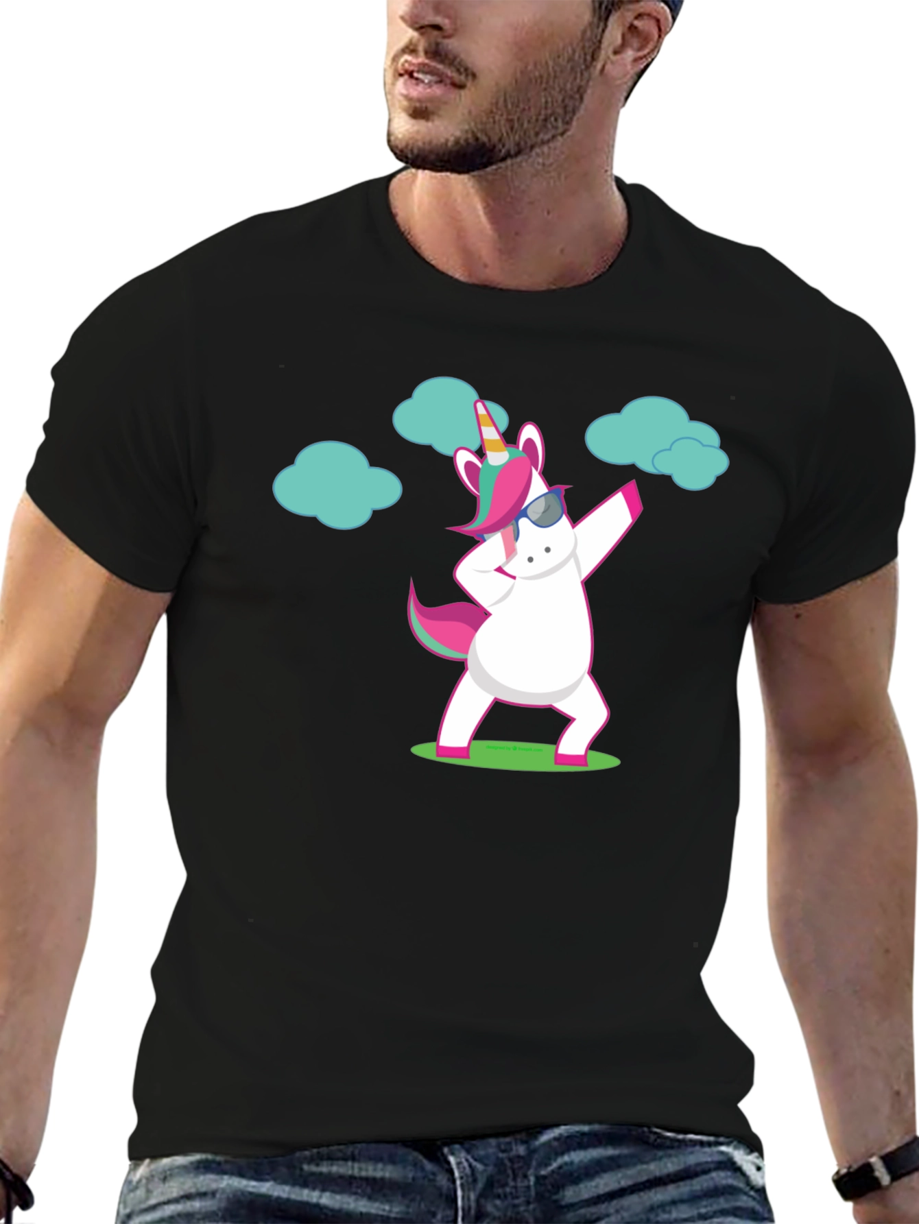 Unicorn Dab Black T-Shirt