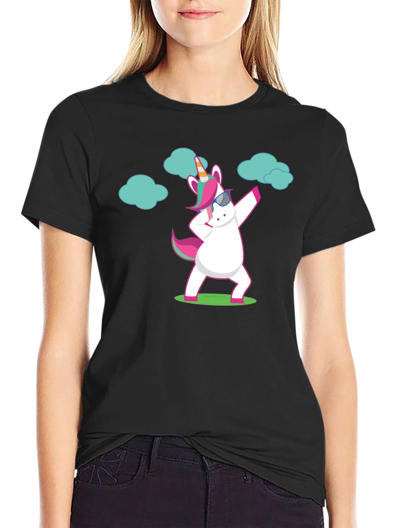 Unicorn Dab Black T-Shirt