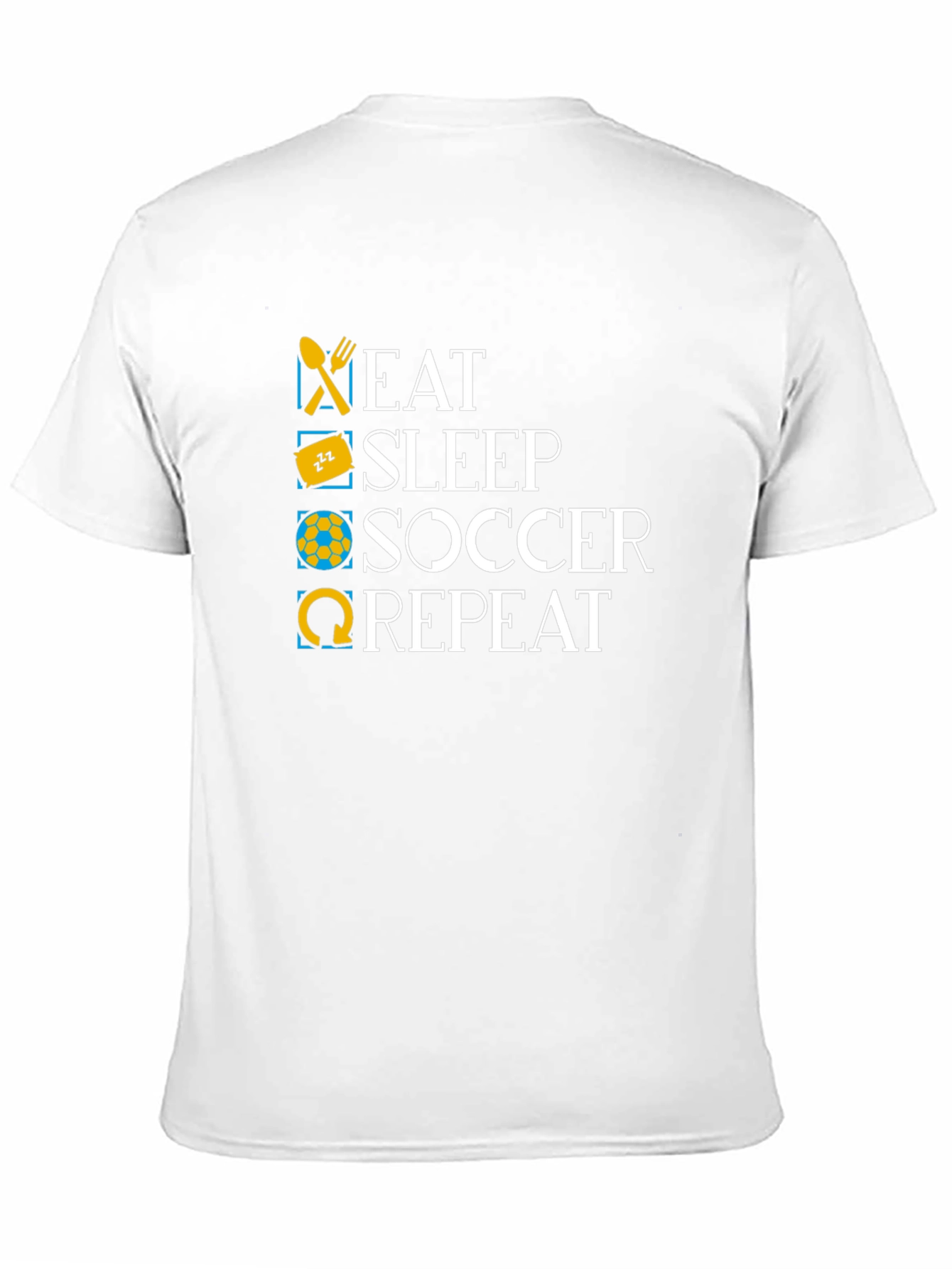Eat Sleep Soccer Repeat Black T-Shirt