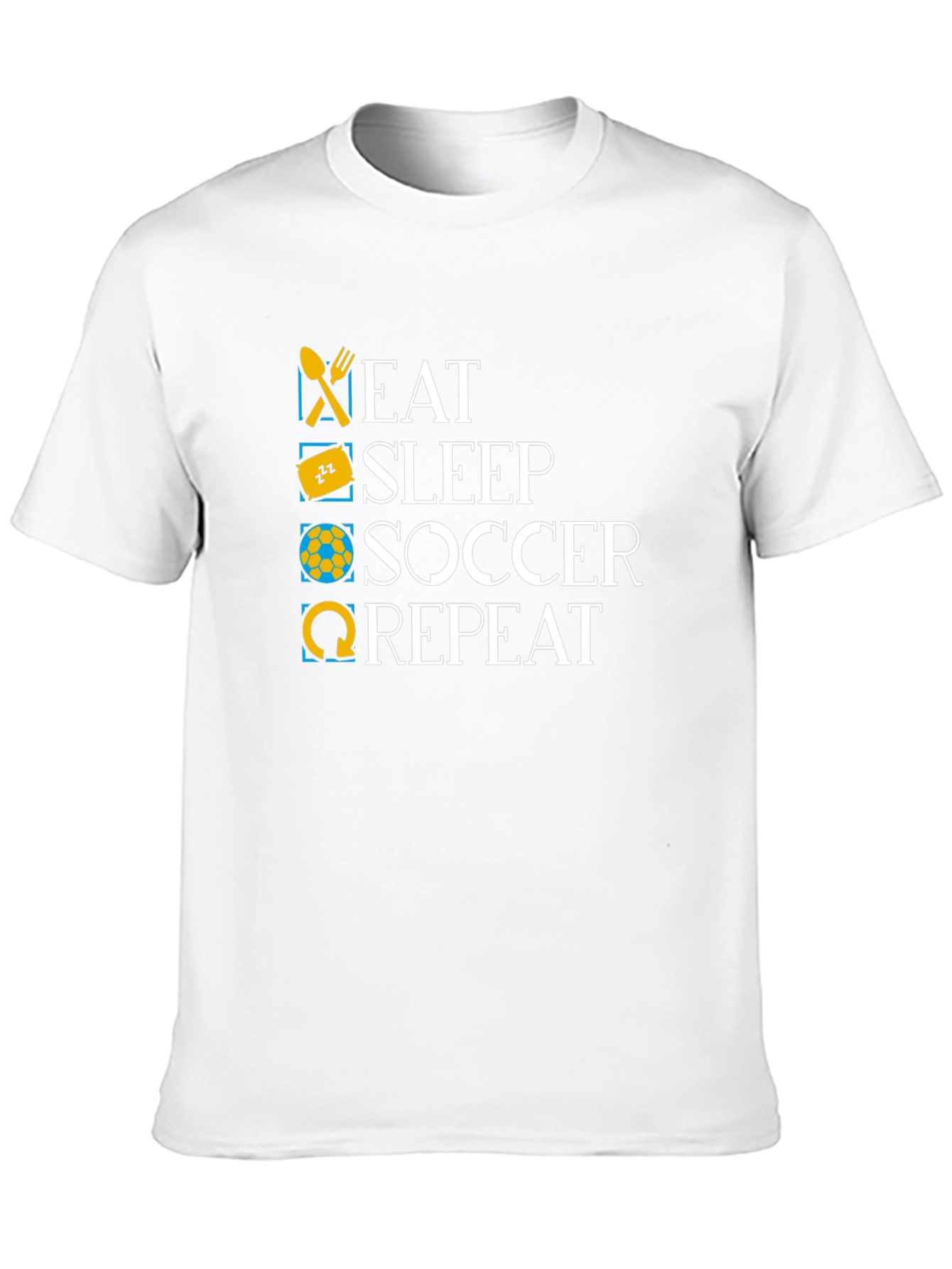 Eat Sleep Soccer Repeat Black T-Shirt
