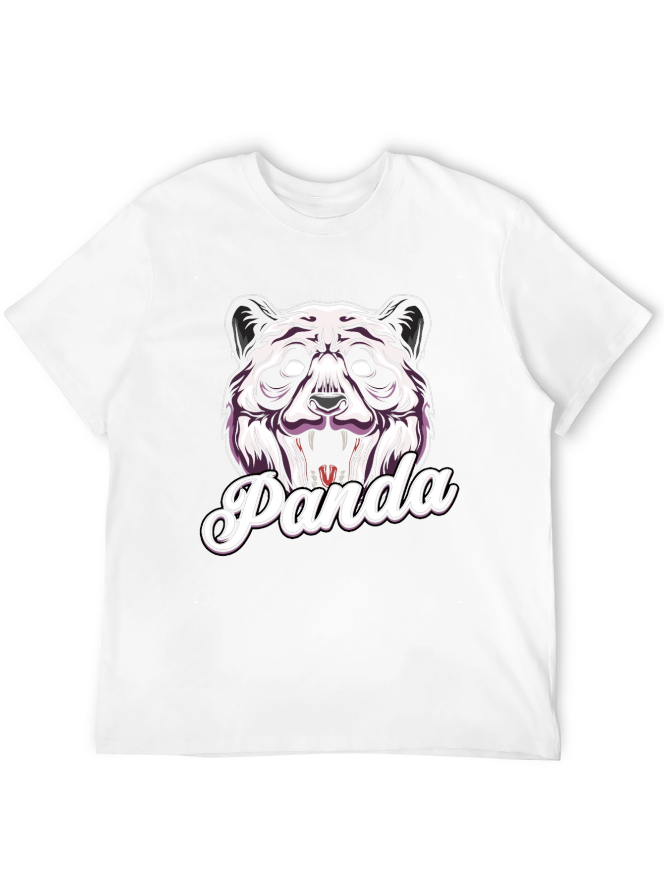 Mens Black Panda Graphic T-Shirt