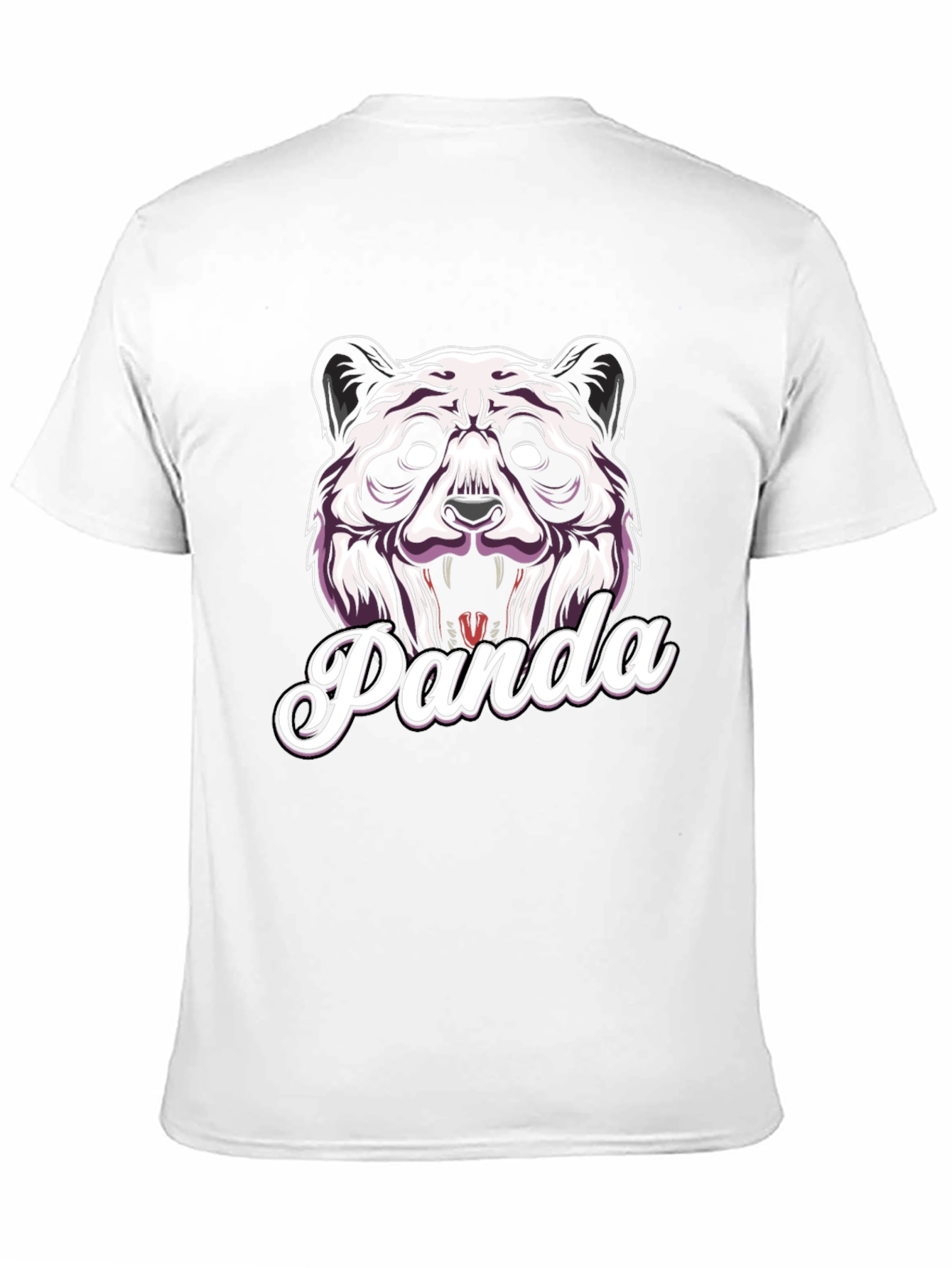 Mens Black Panda Graphic T-Shirt