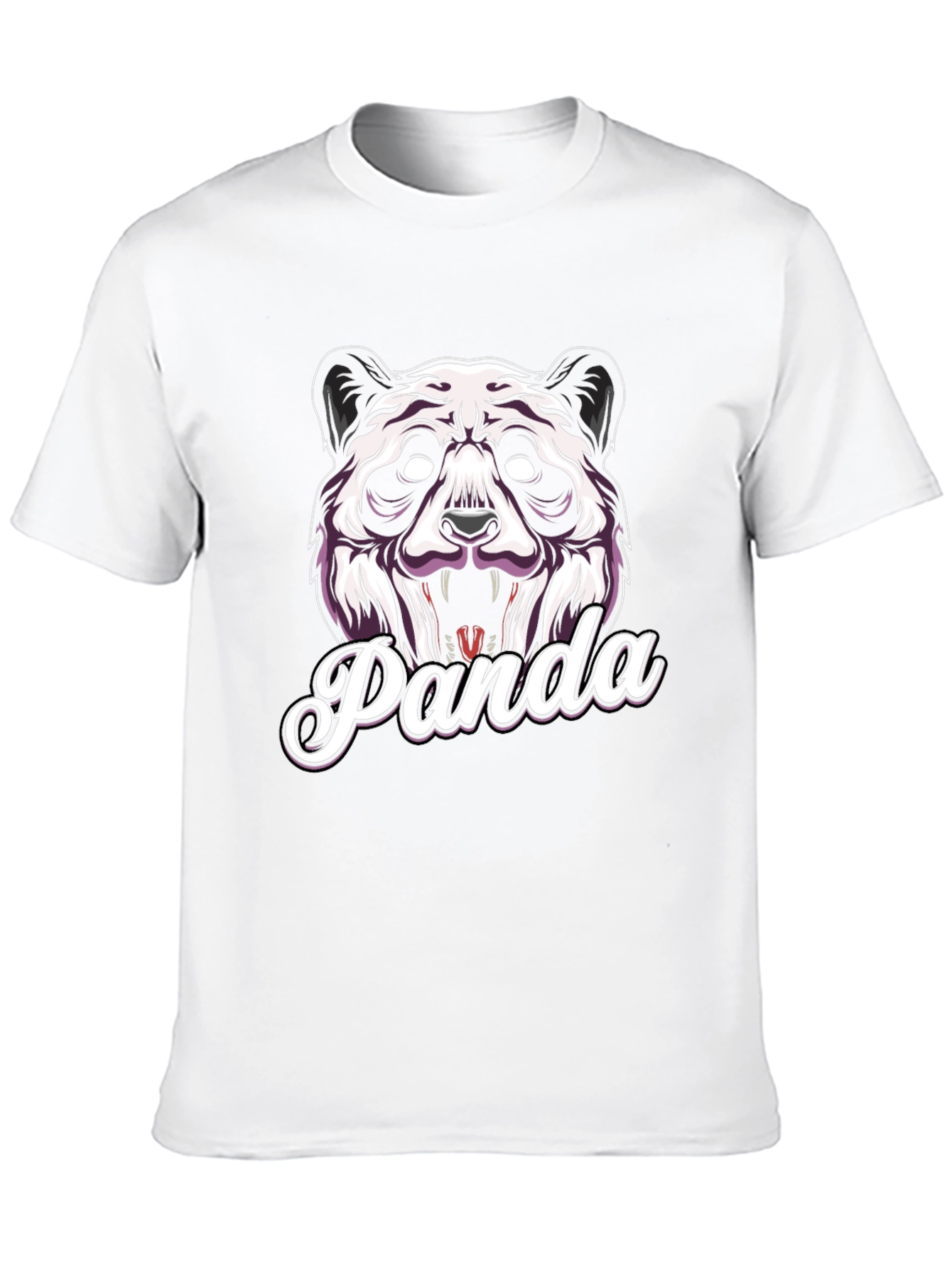 Mens Black Panda Graphic T-Shirt