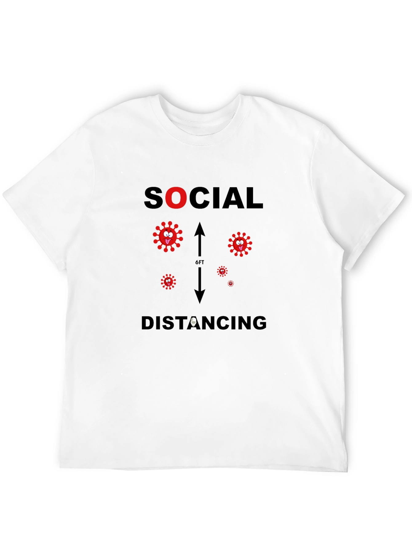 Social Distancing Novelty Graphic T-Shirt