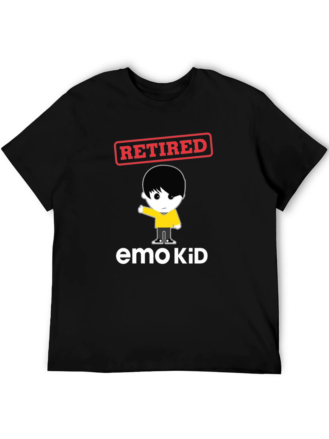 Retired Emo Kid Black Graphic Tee