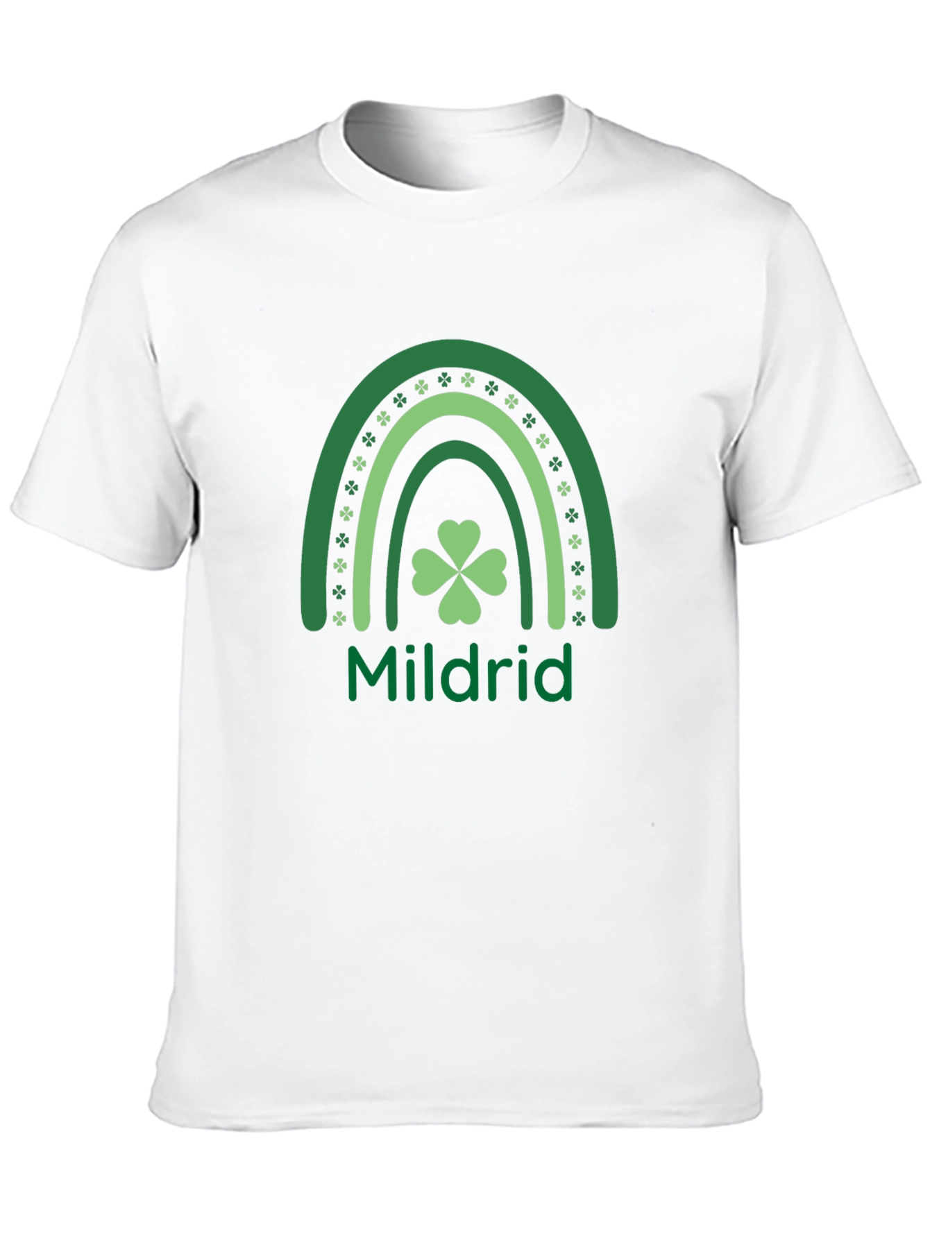 Mildrid St. Patricks Day Rainbow Shamrock T-Shirt