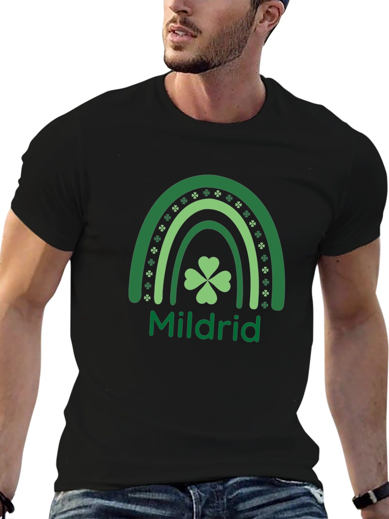 Mildrid St. Patricks Day Rainbow Shamrock T-Shirt