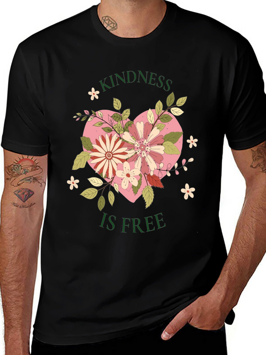 Kindness is Free Floral Heart Tee