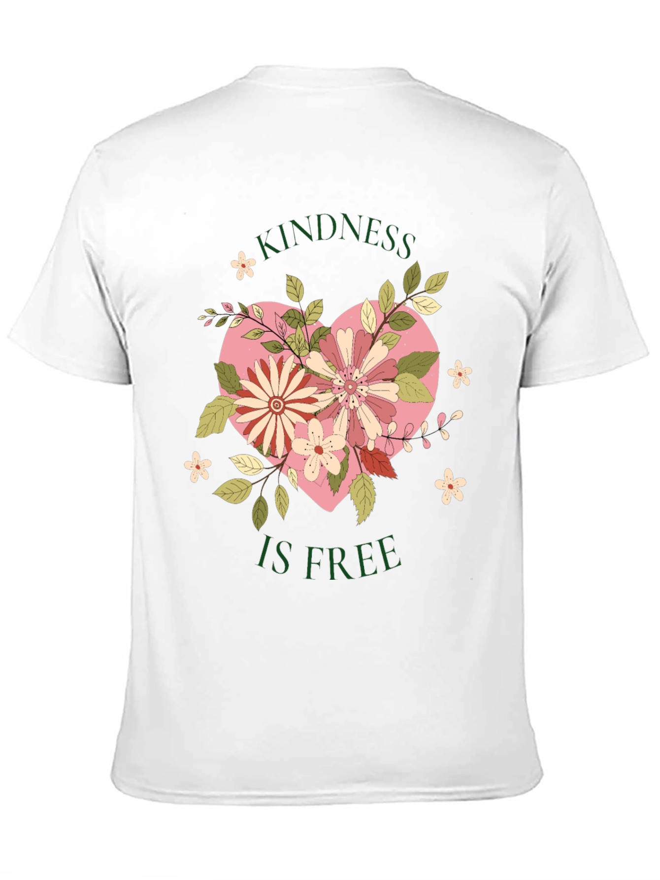 Kindness is Free Floral Heart Tee