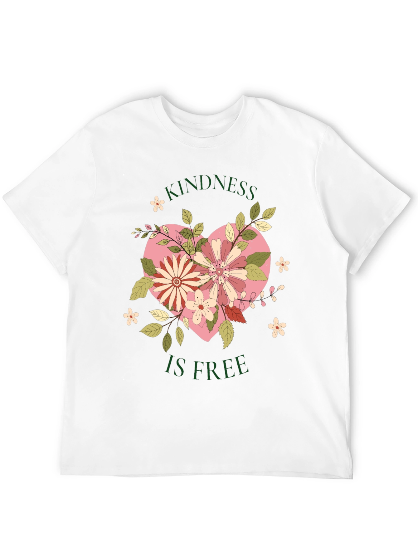 Kindness is Free Floral Heart Tee