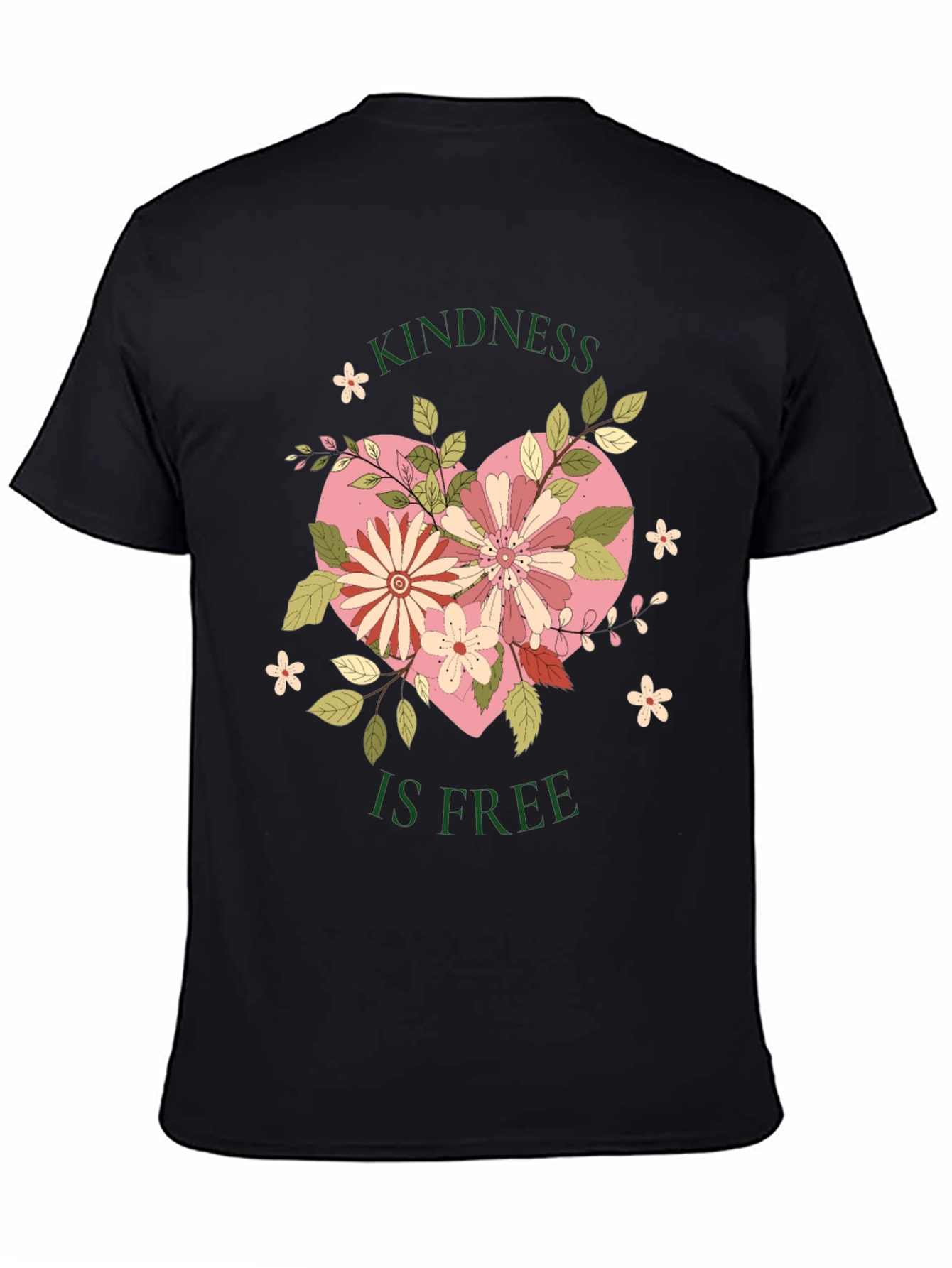 Kindness is Free Floral Heart Tee